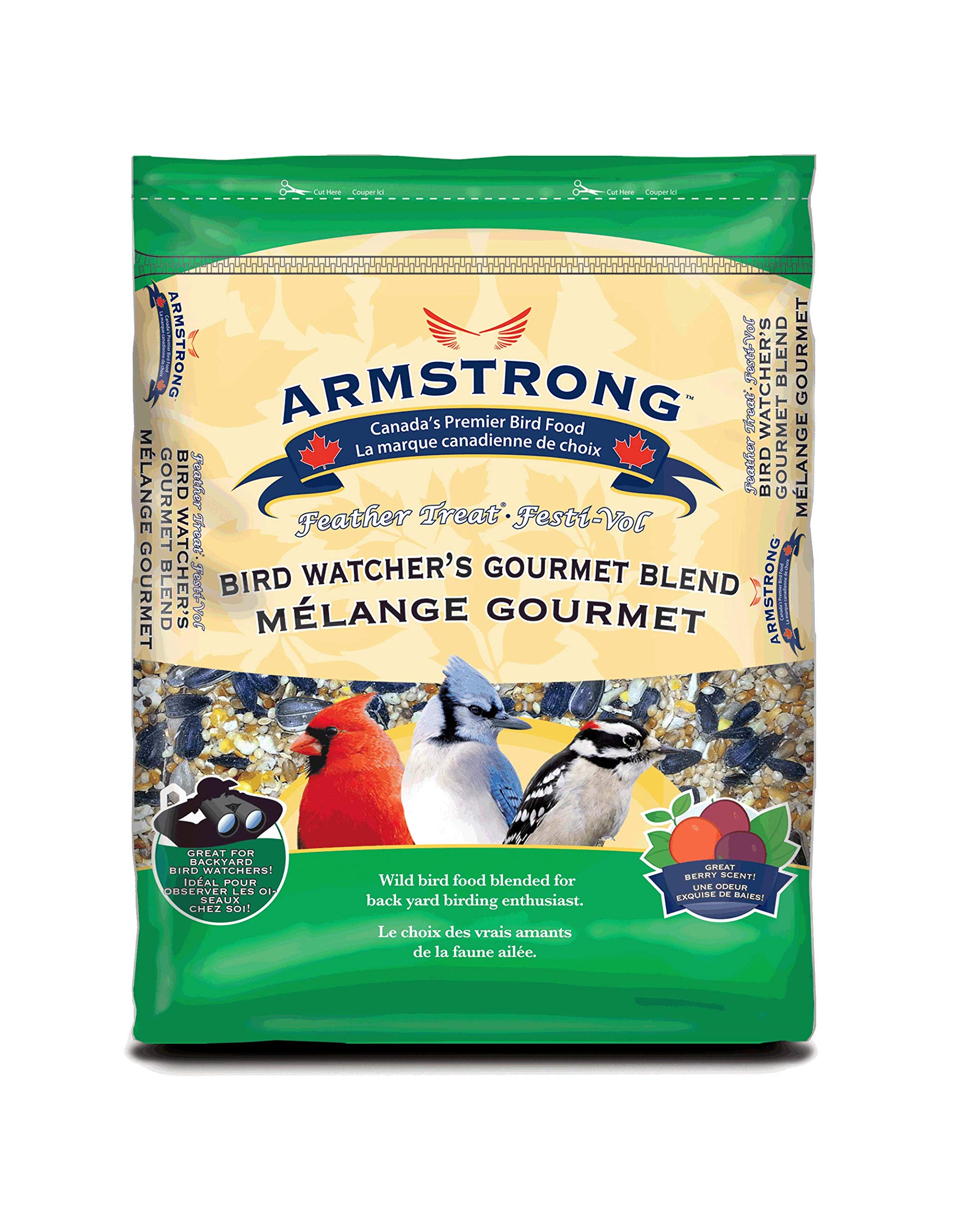 Armstrong Bird Food Gourmet Blend, 33 Pounds - with White & Red Millet, Cut Corn, Wheat, Black Oil Sunflower, Striped Sunflower,