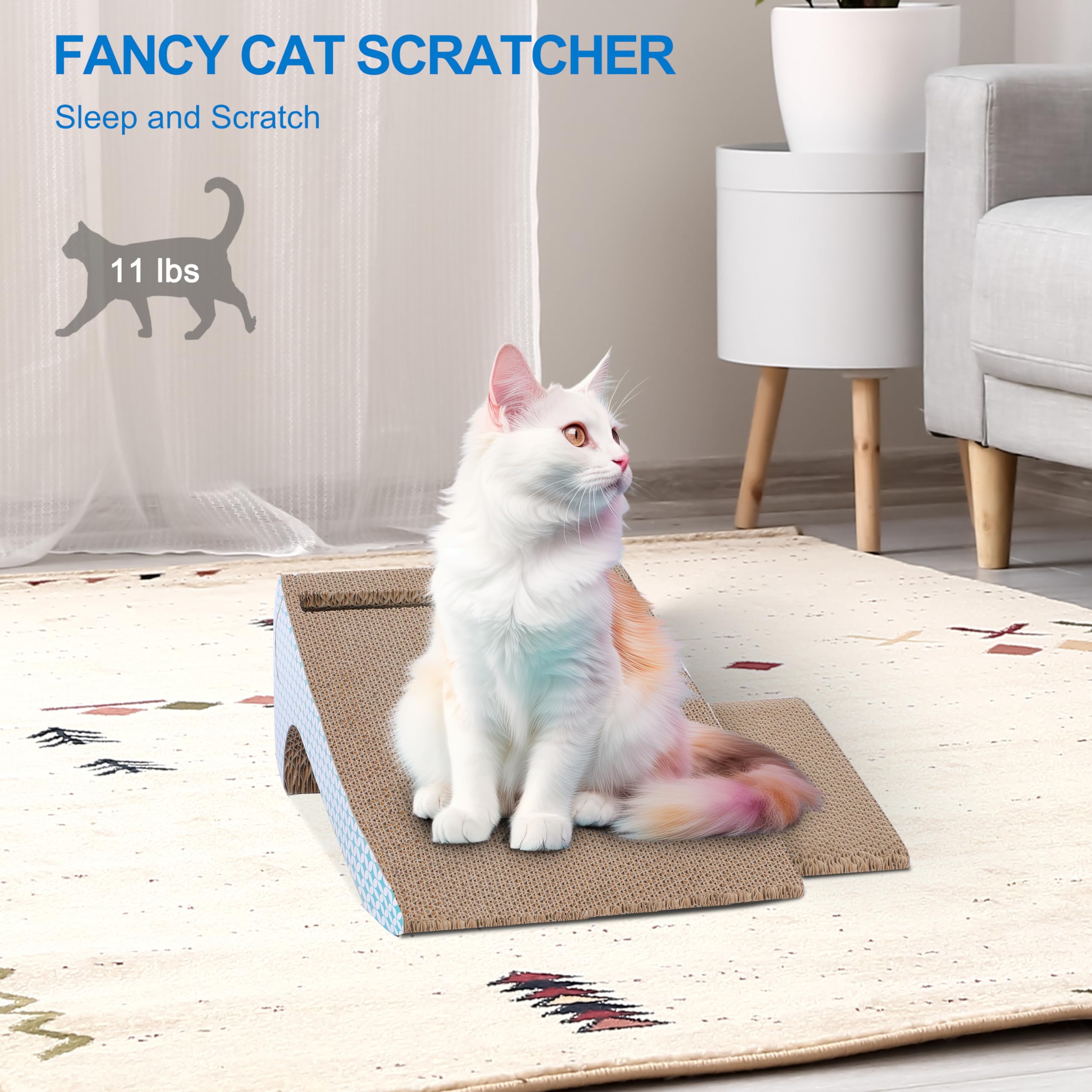 Slope Cut Ball Cat Scraper Combination - Durable Cat Leisure Bed - Indoor Scraper and Play House - Corrugated Toy Cat Birthday -