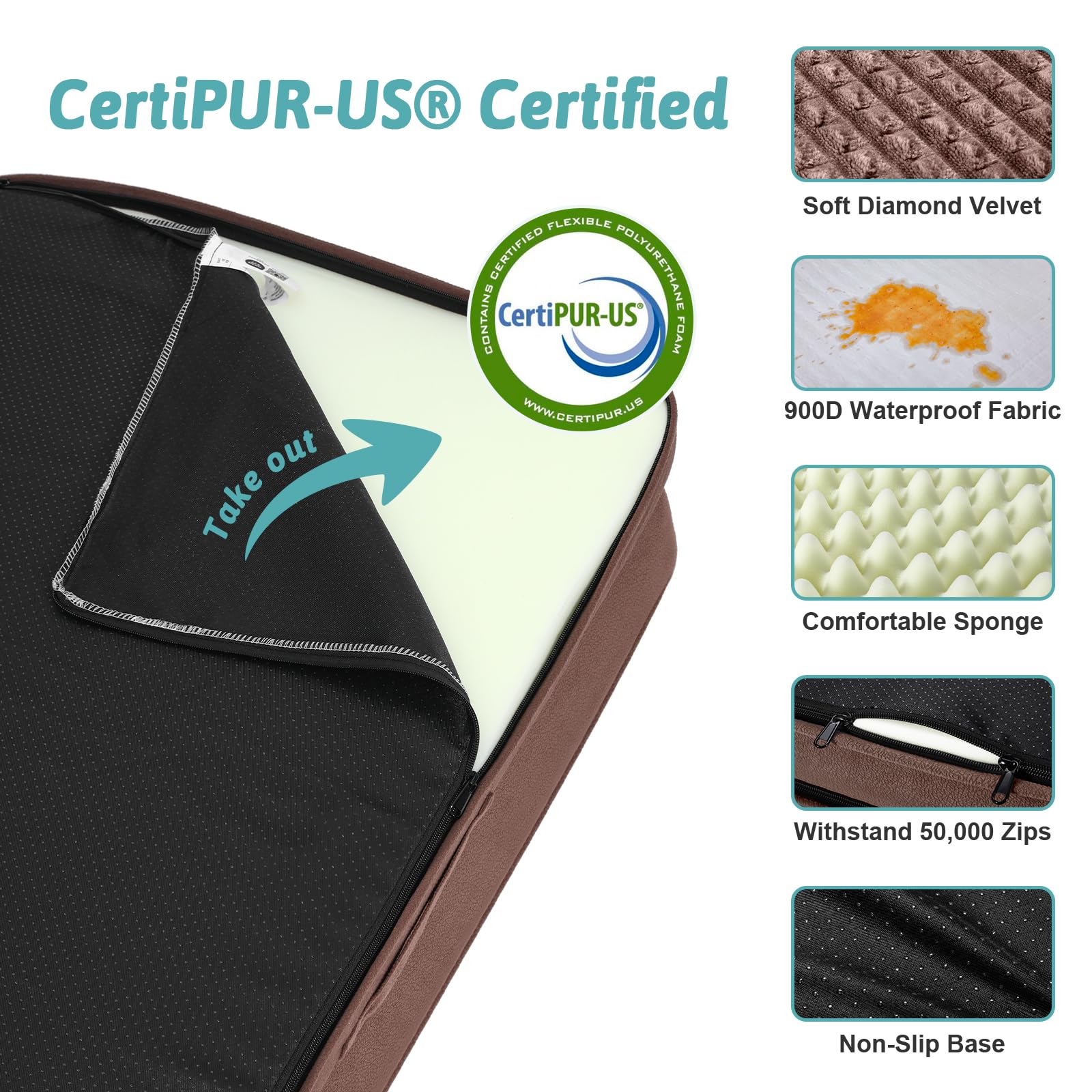 Cozy Kiss Orthopedic Dog Bed For Extra Large Dog, Xl Pet Couch For Xlarge Dog, Supportive Foam Bolster Sofa With Waterproof Lini