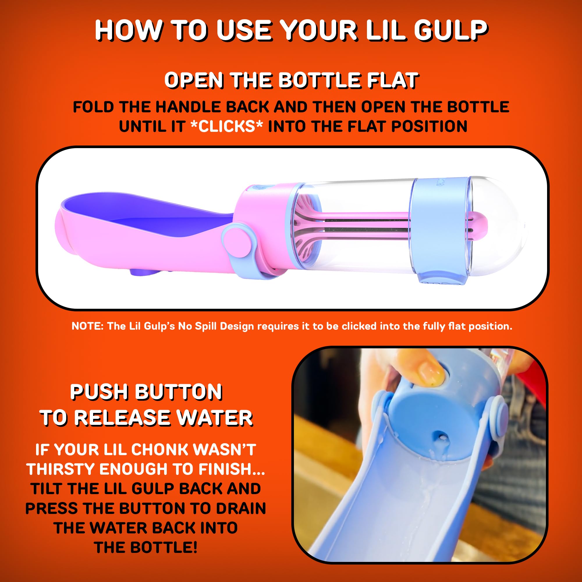 Lil Gulp Dog Water Bottle | Advanced Carbon Filtration For Safe Filtered Water On The Go | Bpa-Free Leak-Proof Portable Dog Trav