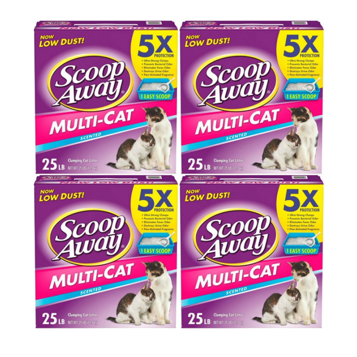 Scoop Away Complete Performance, Scented Multi-Cat Litter, 25 lbs, 4-Pack
