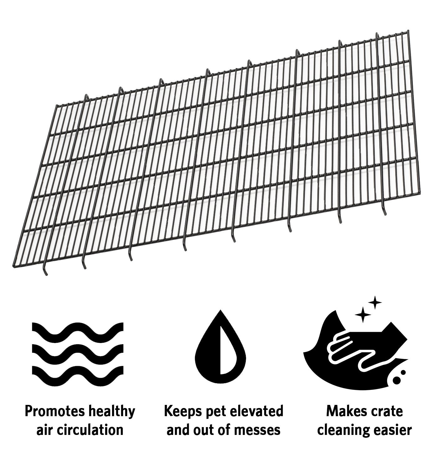 Midwest Homes For Pets Floor Grid For Dogs 1530, 1530Dd, 1930, 1930Dd, 1630 Curved Slide Bolt Latch, 1630Dd Curved Bolt Latch