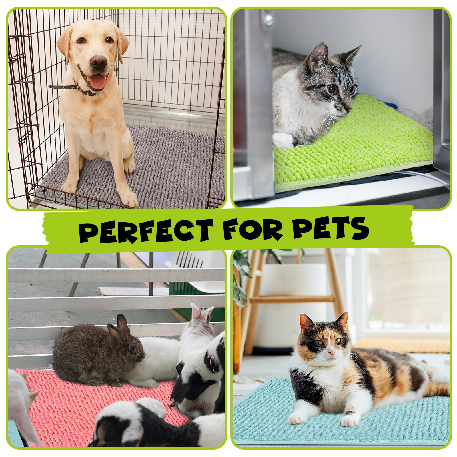 Barydat 8 Pcs Guinea Pig Cage Liner for Guinea Pig Cage Bedding Reusable Rabbit Mat Pad Washable Training Pad Animal Sleeping Be