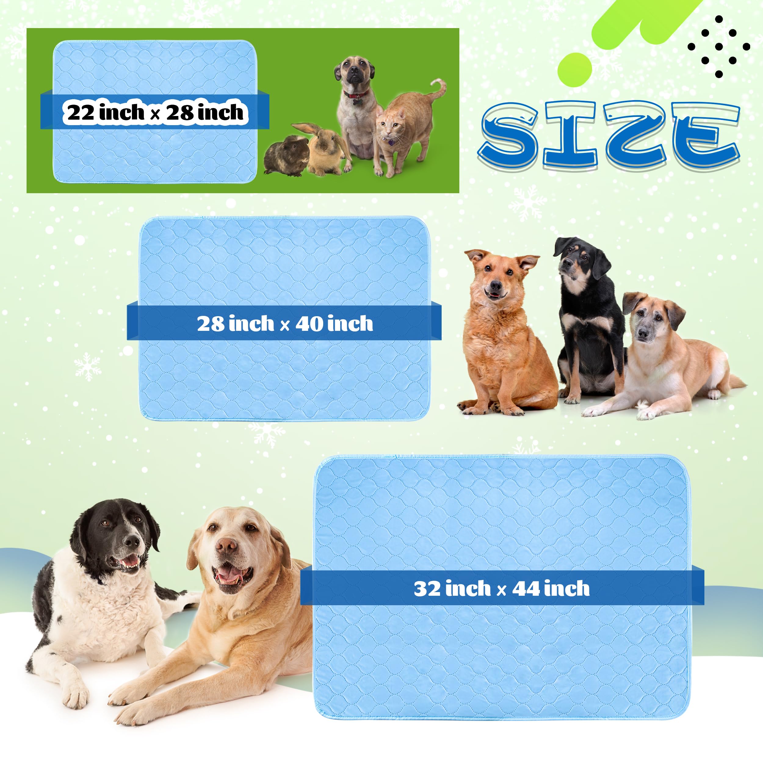 Patiencet Dog Cooling Mat, 22'' X 28'' Upgrade Pet Cool Mat For Dogs Cats, Summer Ice Silk Dog Cooling Pad & Washable Pee Pad Fo