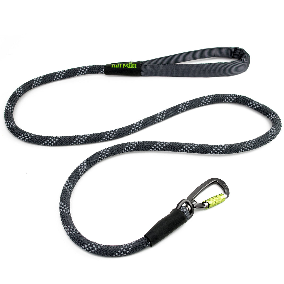 Dog Rope Leash With Lightweight Locking Swivel Carabiner, For Medium To Large Breeds, Comfortable Padded Handle, Reflective Stitching For Nighttime Safety And A Durable 5 Foot Long Lead