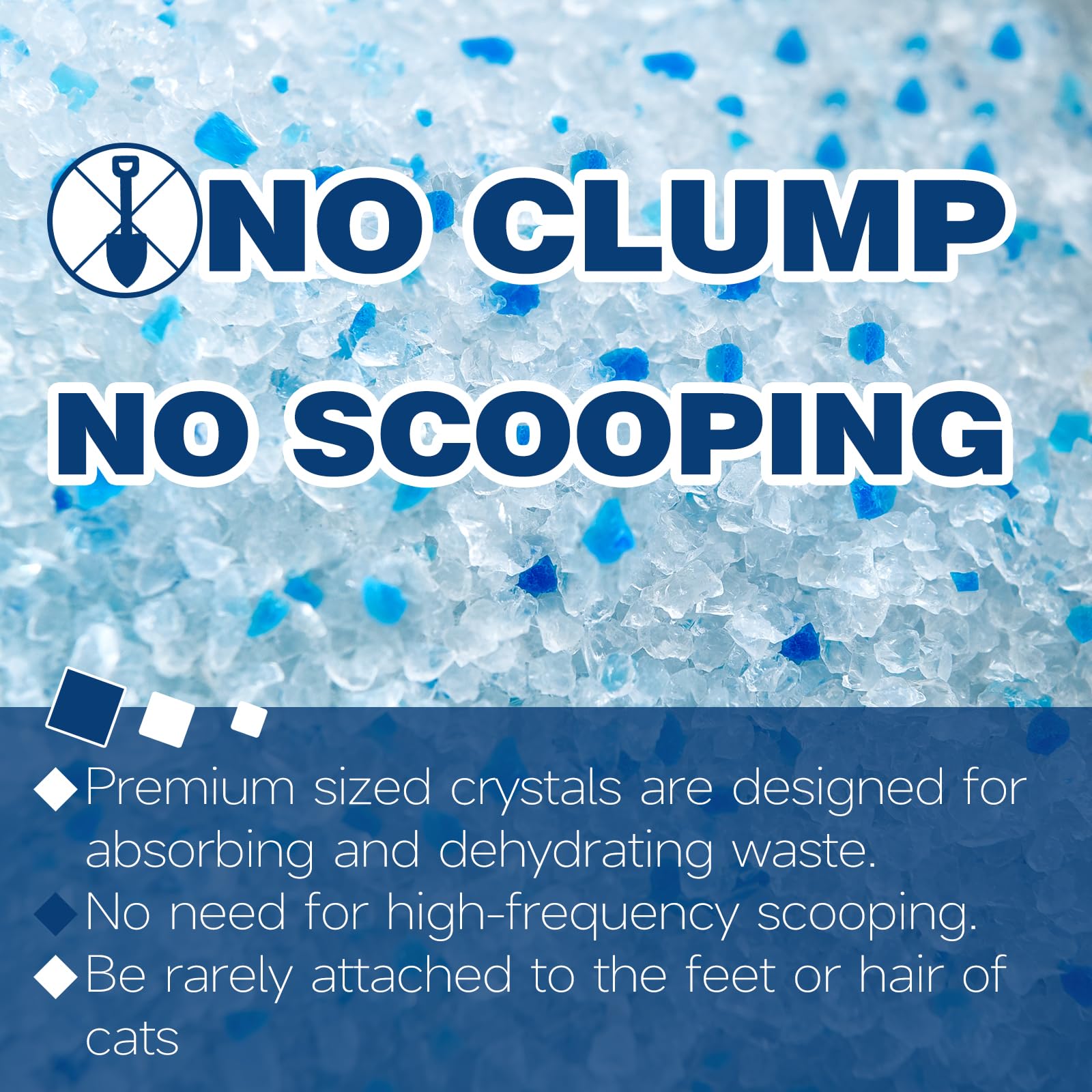 Made4Pets Cat Litter Crystals Odor Control, Kitty Litter Non Clumping No Scooping Low Dust, Low Tracking, Lightweight, Dehydrate