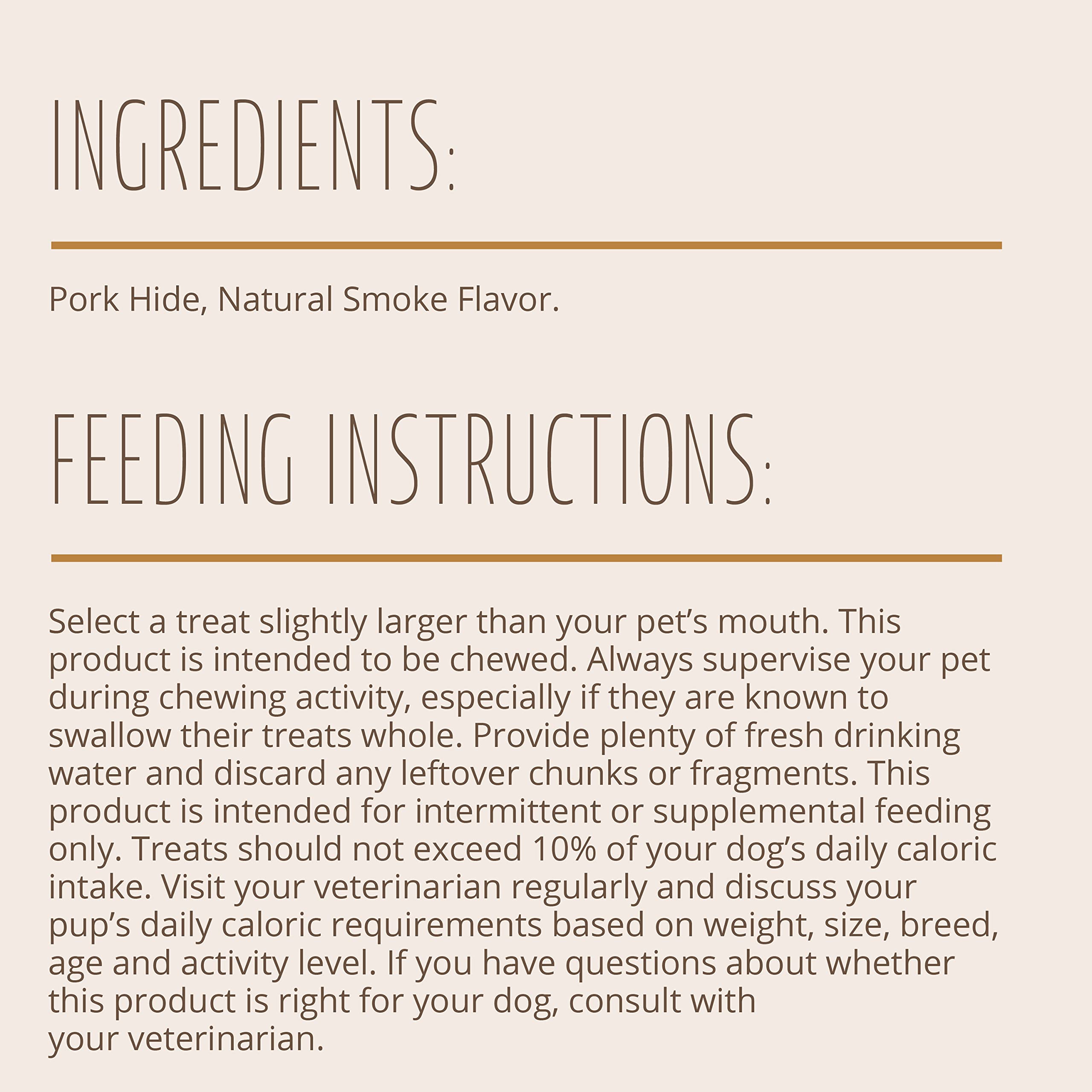 Better Belly Pork Hide Rolls with Smoke Flavor Small, 20 Count, Digestible Pork Hide for Dogs (P-94453)