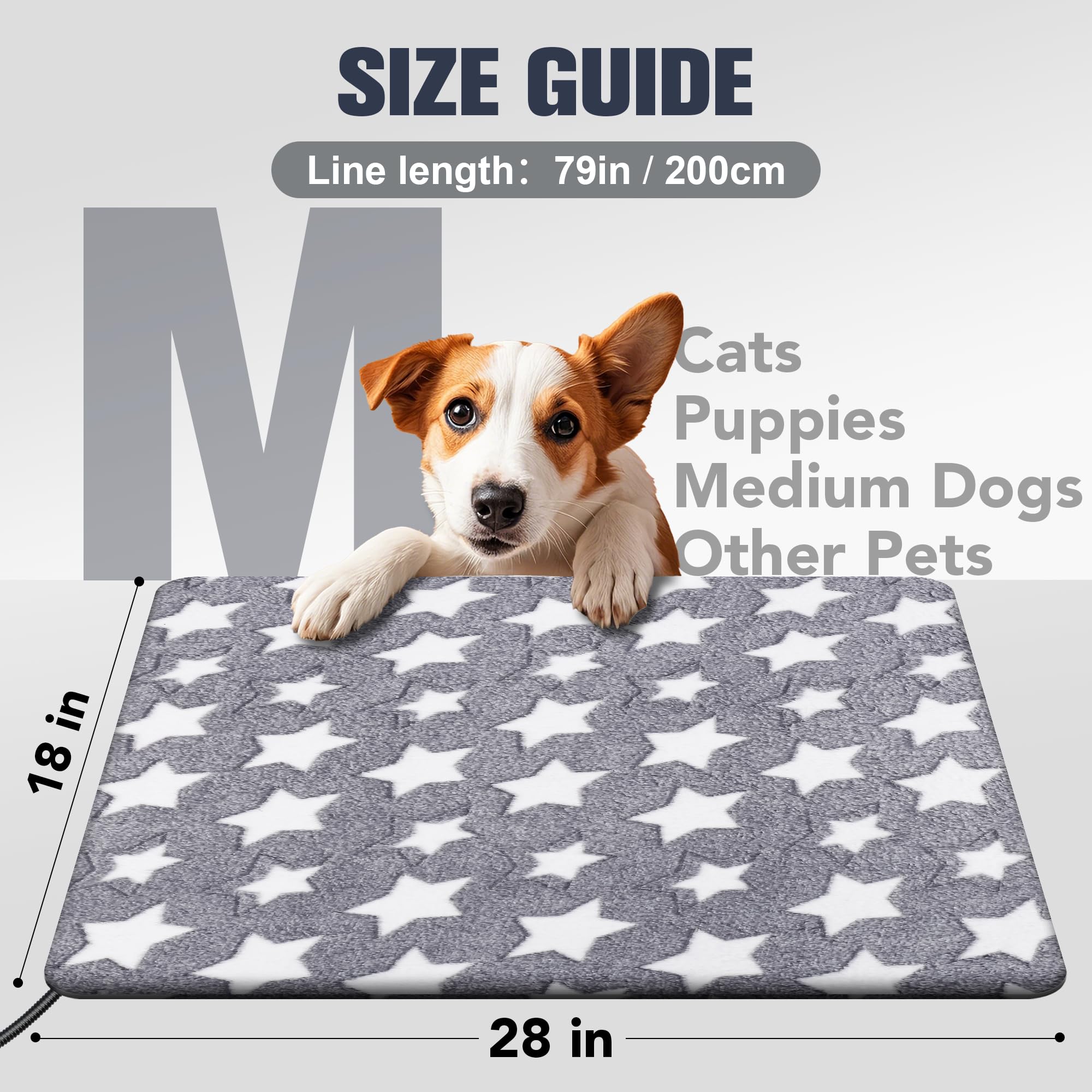 Newget Cat Heating Pad, Waterproof Pet Heating Pad For Cat Dog Outdoor, 11 Adjustable Temperature Cat Warming Bed Mat With Timer