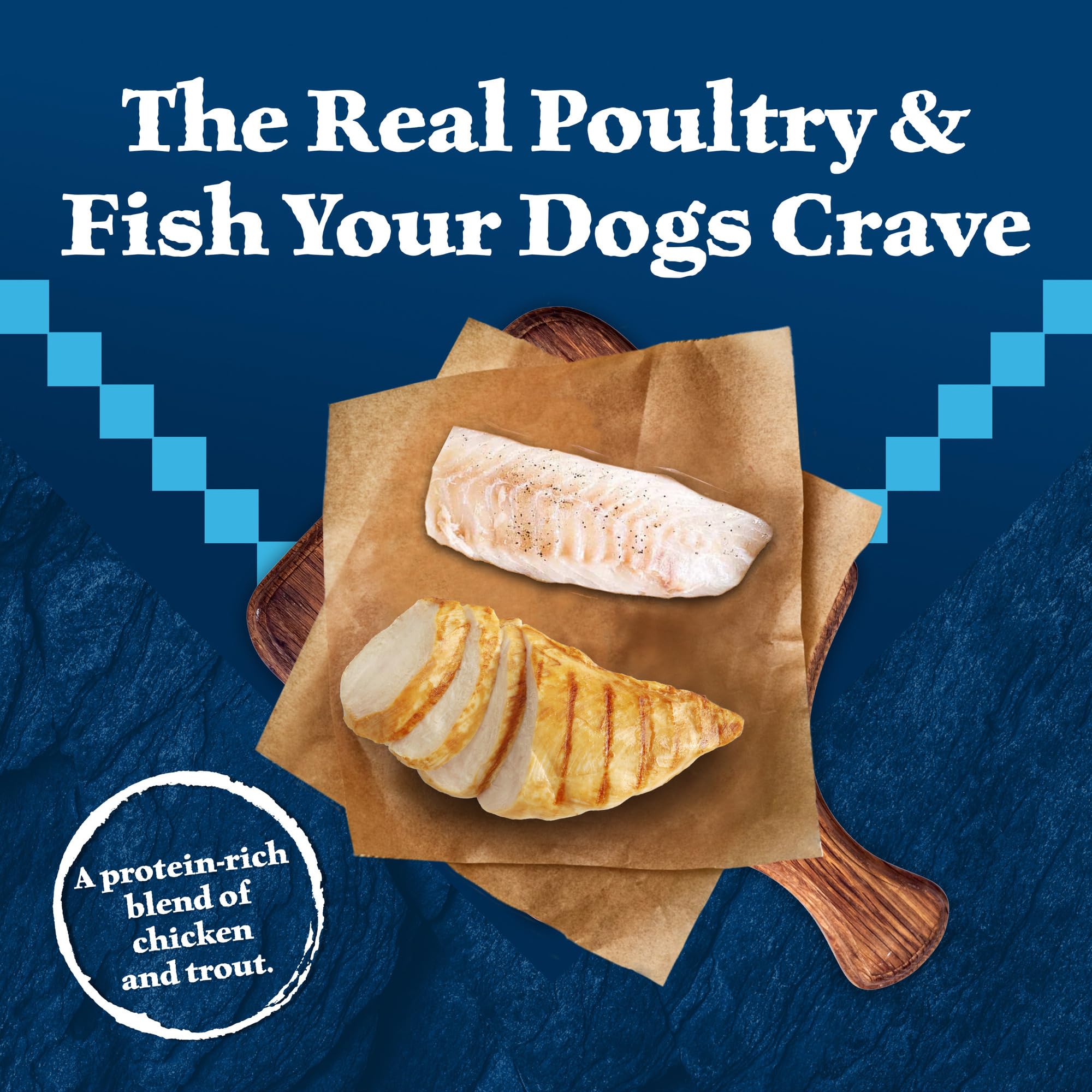 Blue Buffalo Wilderness Adult Wet Dog Food, High-Protein & Grain-Free, Made with Natural Ingredients, Chicken & Trout Grill, 12.