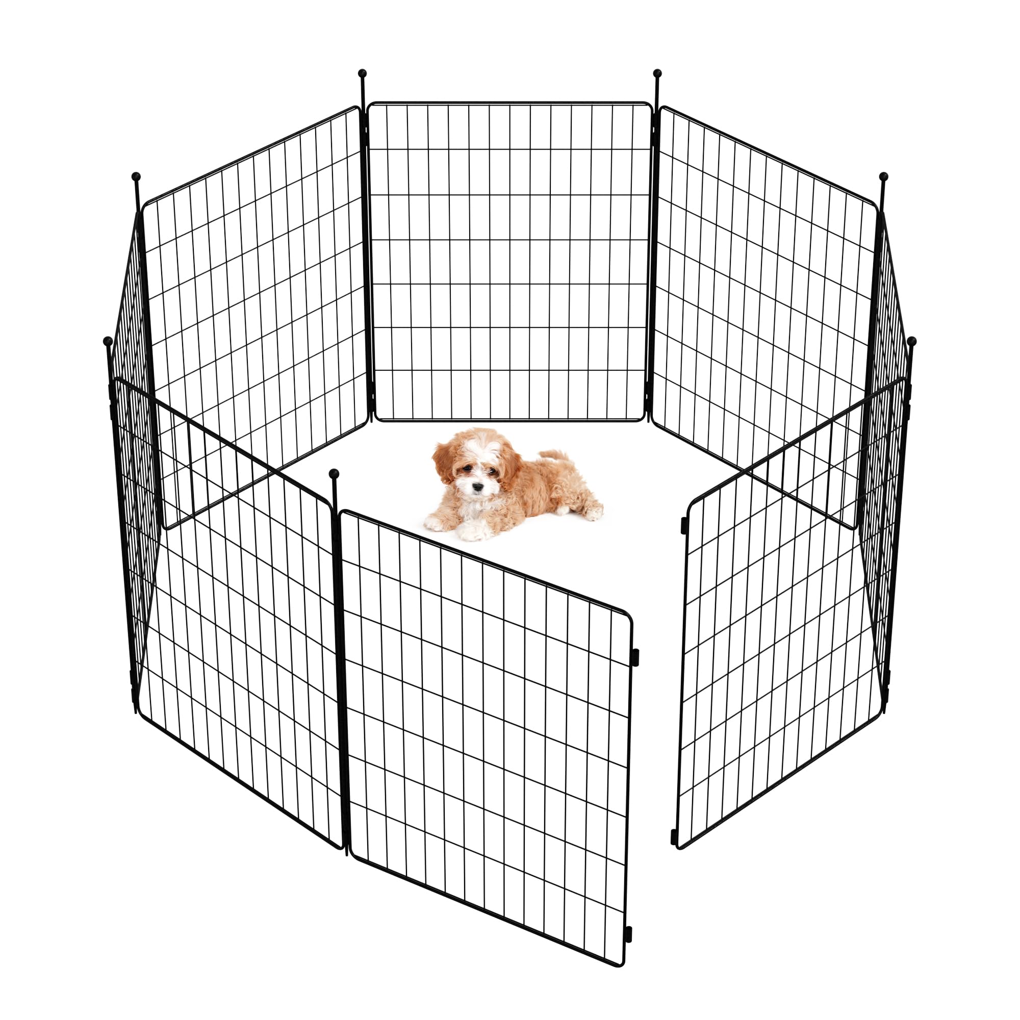 Fxw Minipaws Dog Playpen For Yard & Rv Camping, Expandable 32-Inch 8 Panels For Small And Medium Dogs, Portable For Indoor And O