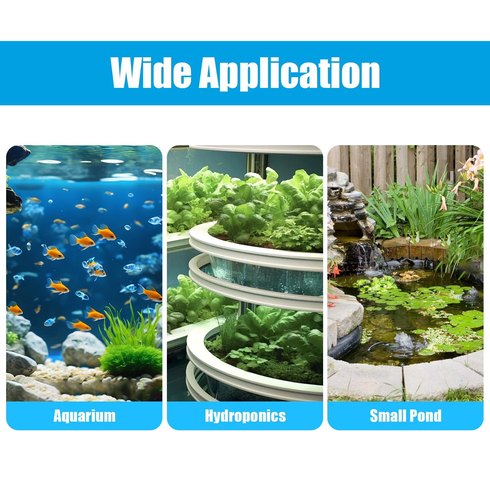 Aquaneat Aquarium Air Pump 300Gph, For Up To 200 Gallon Fish Tank, Powerful Hydroponic Aerator Pump, Adjustable Oxygen Bubbler