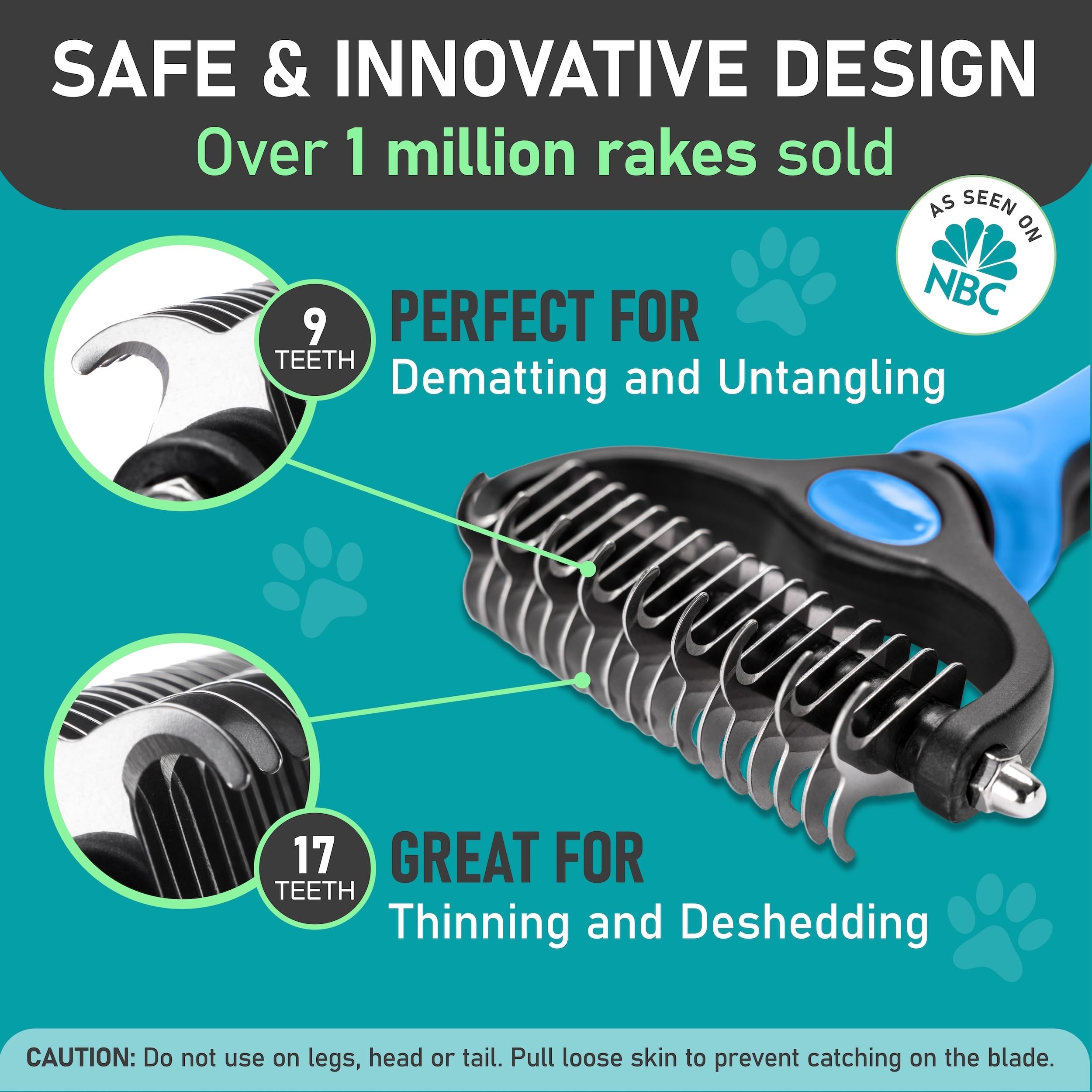 Maxpower Planet Dog Rake And Dog Hair Brush - Gently Removes Loose Undercoat, Mats And Tangled - Deshedding Grooming Tool For Do