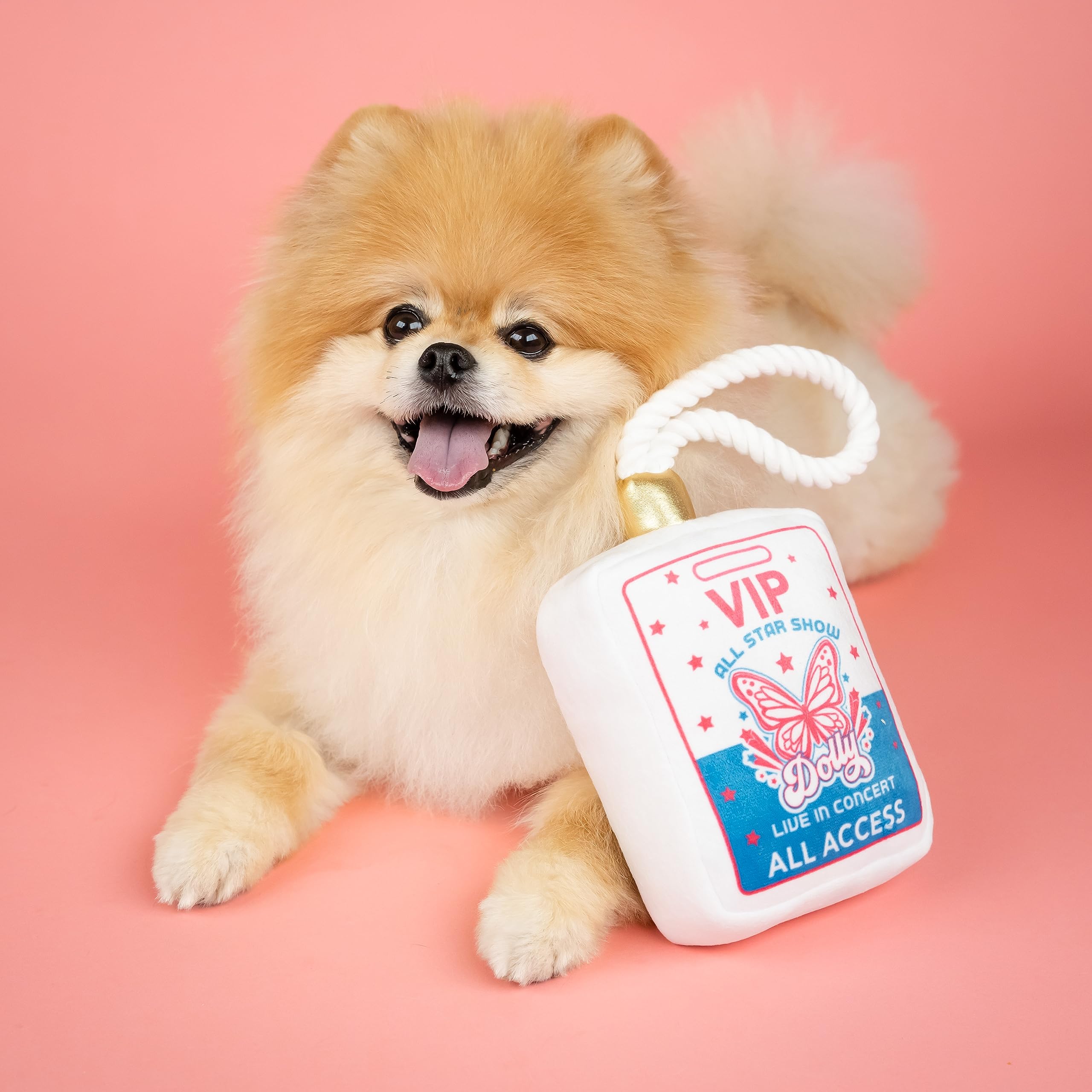 Doggy Parton Plush Dog Toys Collection - Vip All Access Pass