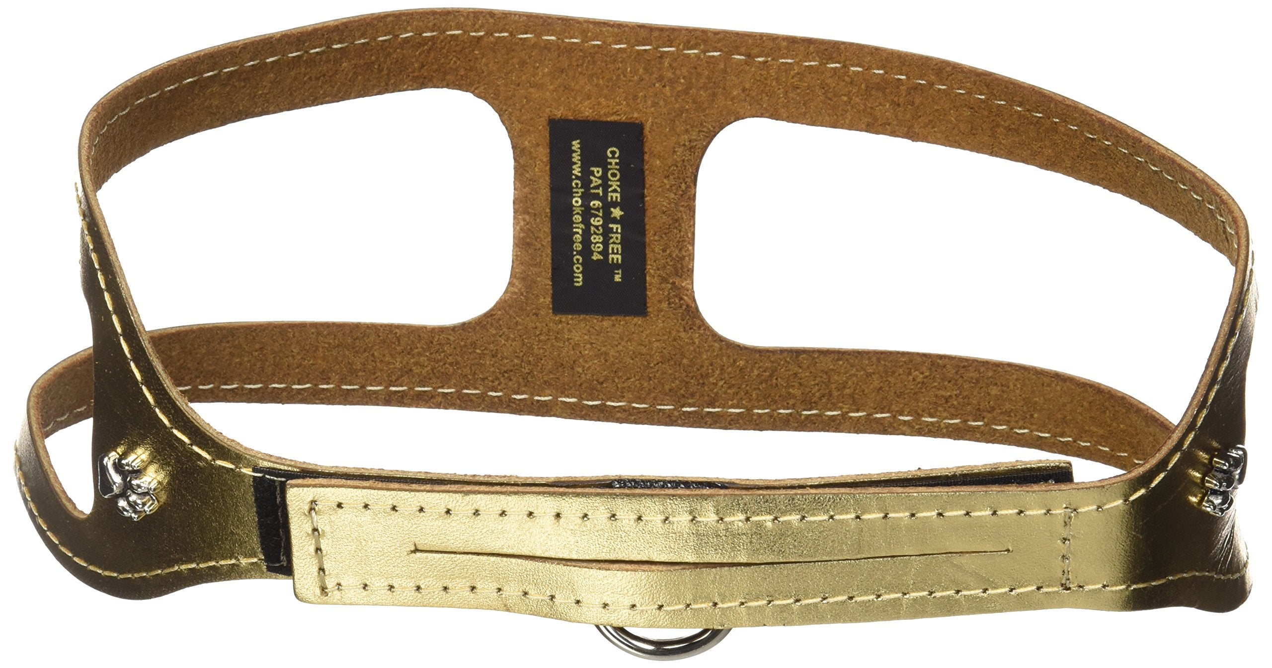 Chokefree Pet Shoulder Collar, 22', Metallic Gold