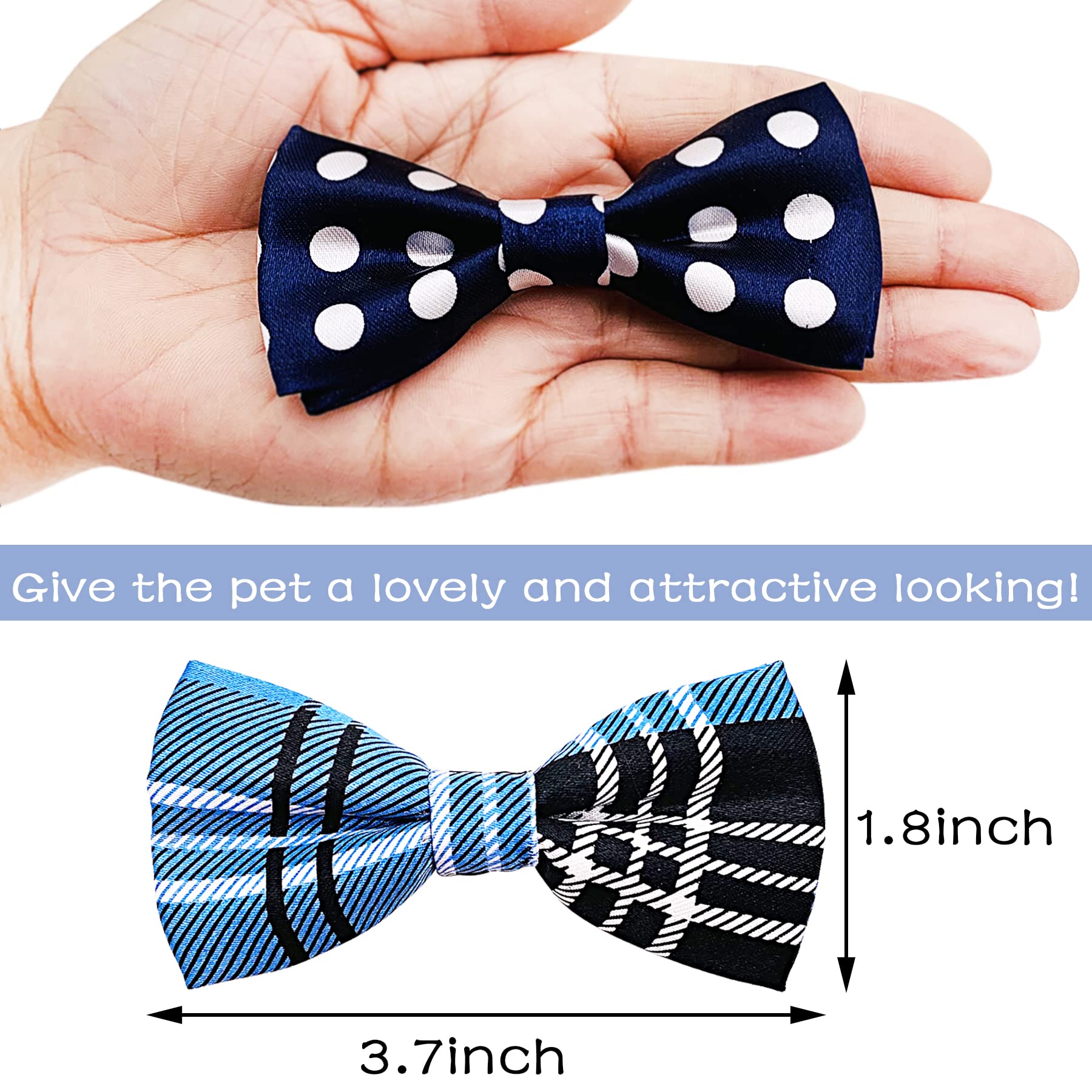 Pet Show Pet Small Dogs Collar Embellishment Attachment Bow Ties Puppies Cats Collar Charms Accessories Slides Bowties For Birthday Wedding Parties Assorted A Style Pack Of 5