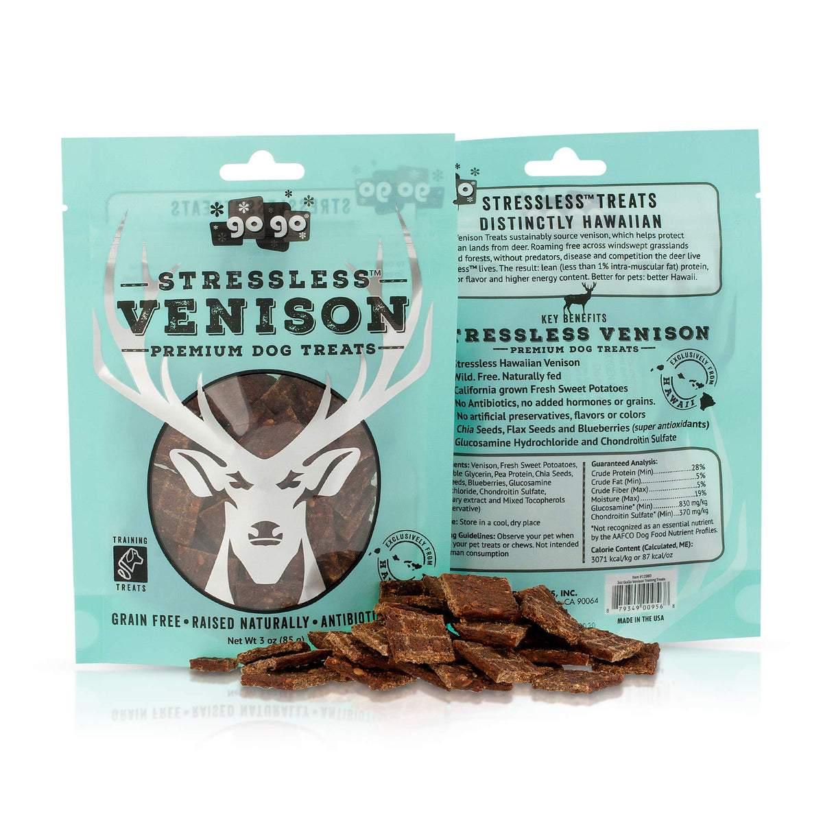 Gogo Stressless Venison Jerky (3Oz Training Treats)