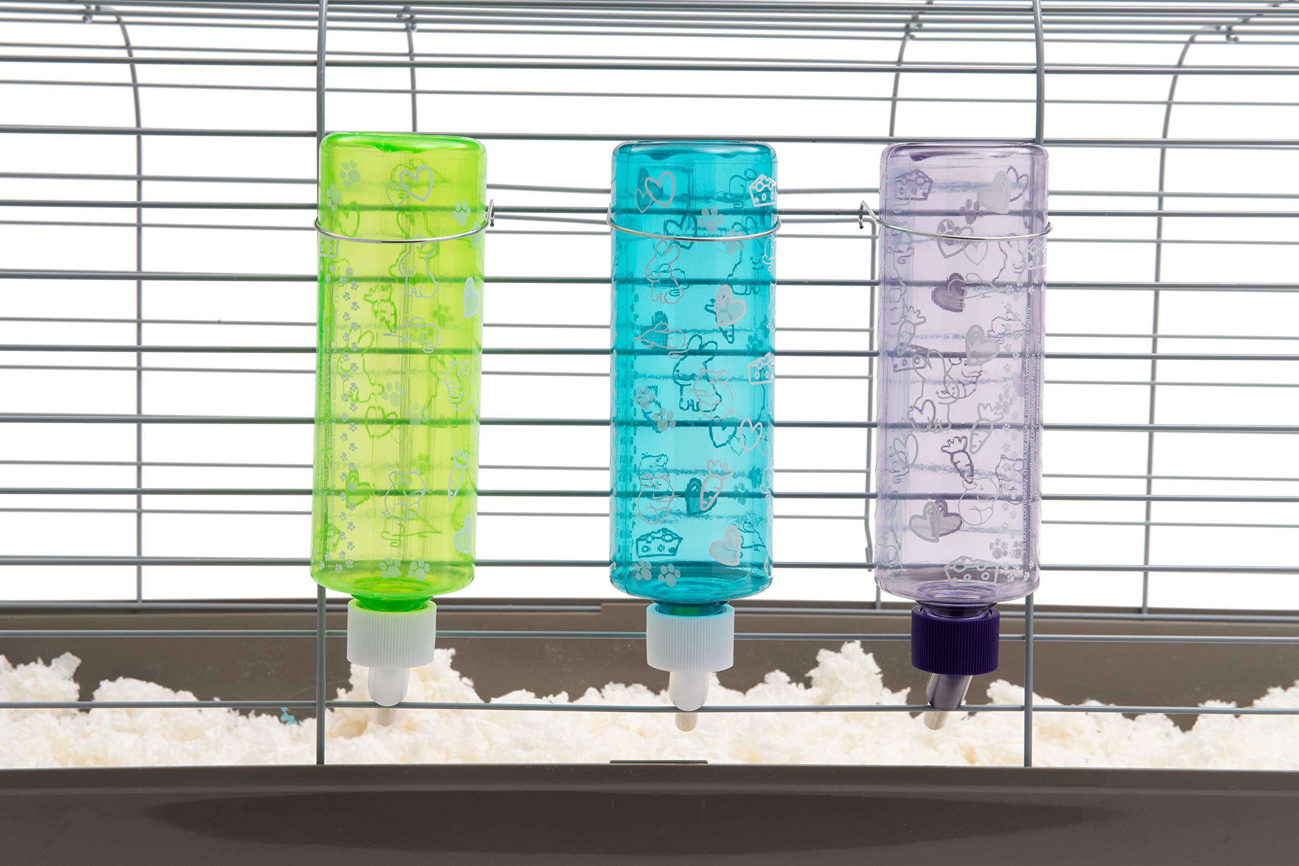 Lixit Critter Bright Water Bottles For Hamsters, Rabbits, Chinchillas, Ferrets, Guinea Pigs And Other Small Animals (16 Ounce, Assorted Colors Pack Of 1)