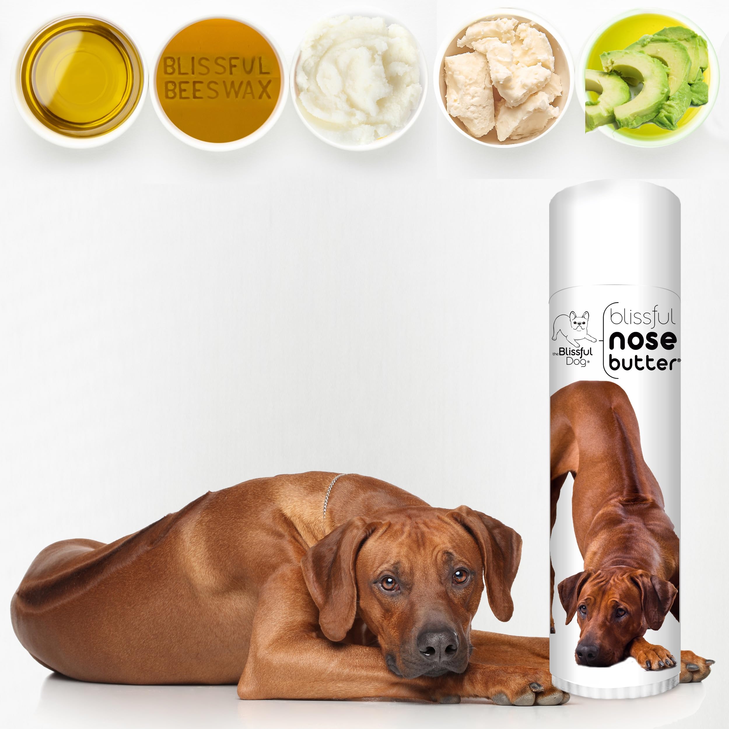 The Blissful Dog Rhodesian Ridgeback Unscented Nose Butter - Dog Nose Butter, 0.50 Ounce