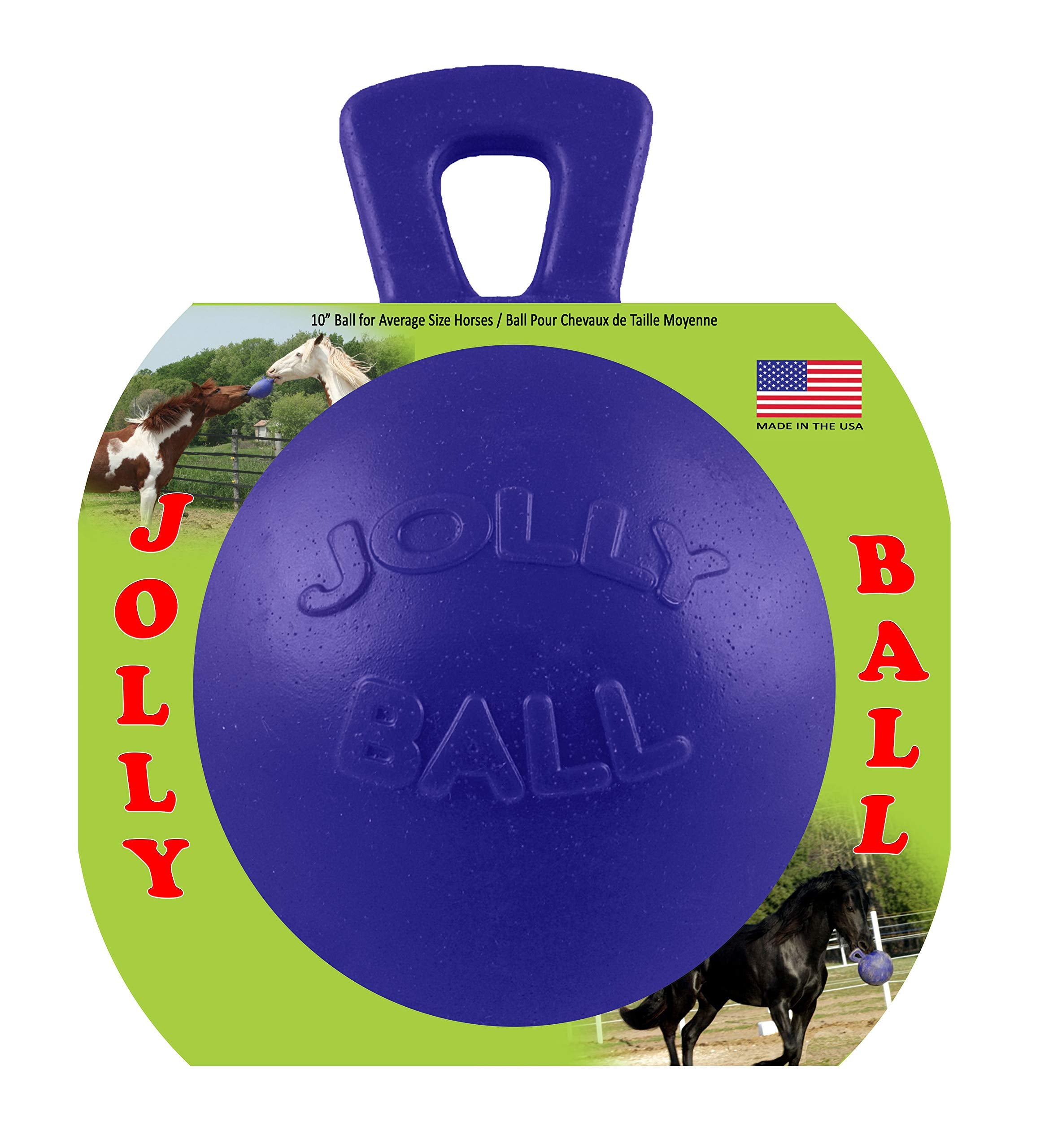 Horsemen'S Pride 10' Jolly Ball Horse Toy, Blue, Xlarge, All Breed Sizes