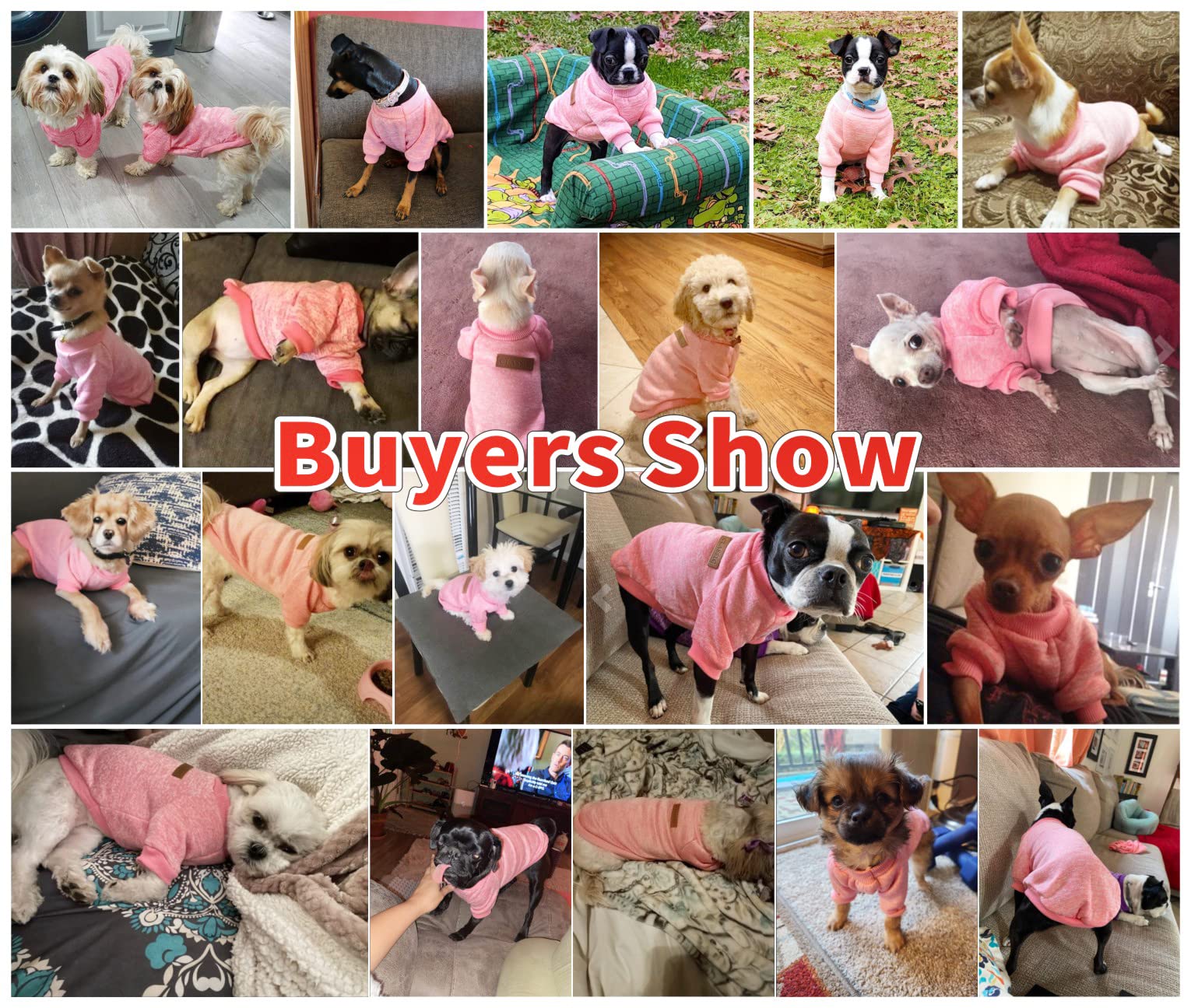 Idepet Pet Dog Classic Sweater, Soft Fleece Coat For Small,Medium Dog,Warm Pet Dogs Cat Cloth,Soft Puppy Customes 2 Color (Xs, P