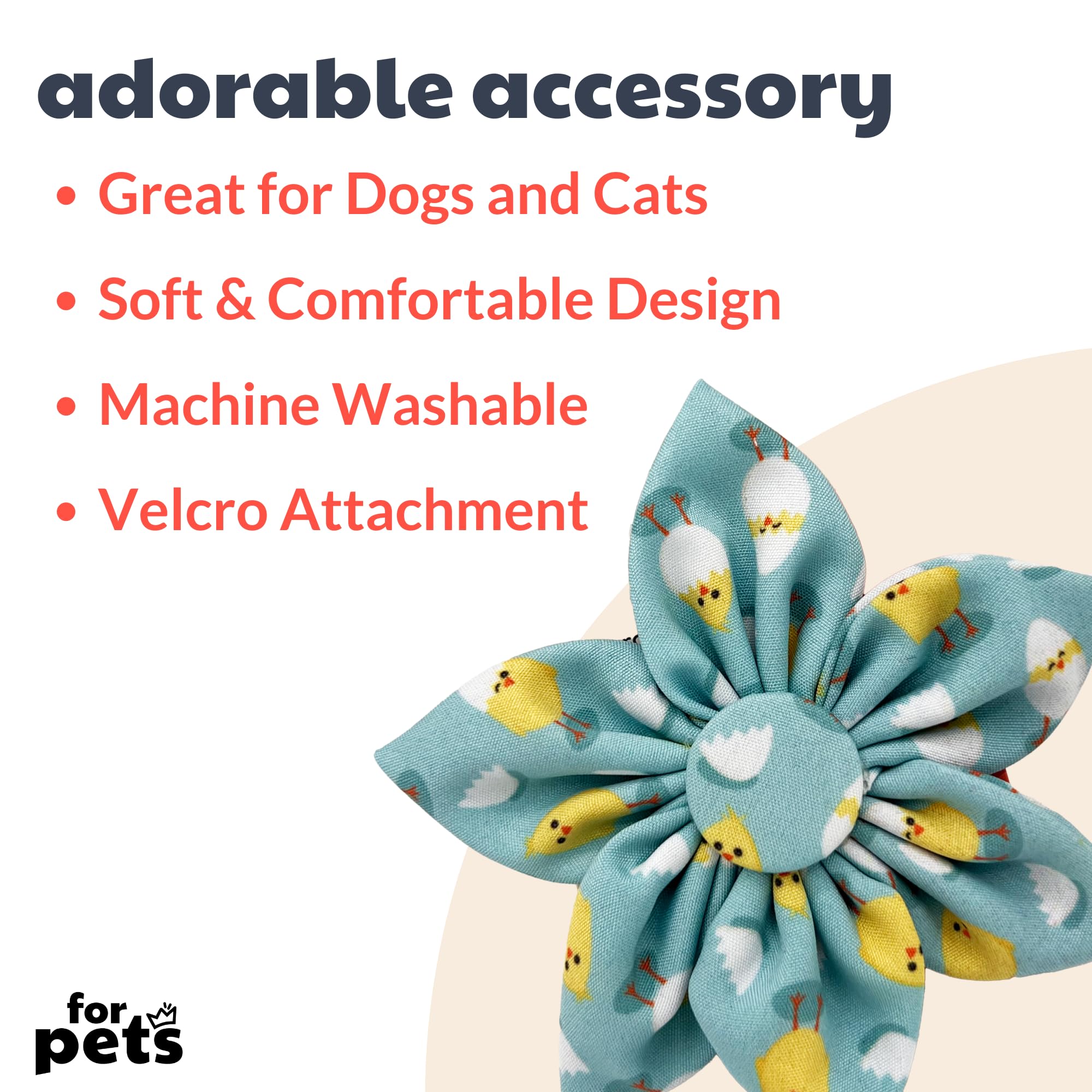 Huxley & Kent Pet Pinwheel - Chicks & Eggs (Small) - Easter Spring Collar Accessory For Dogs/Cats - Bow Collar Attachment - Cute