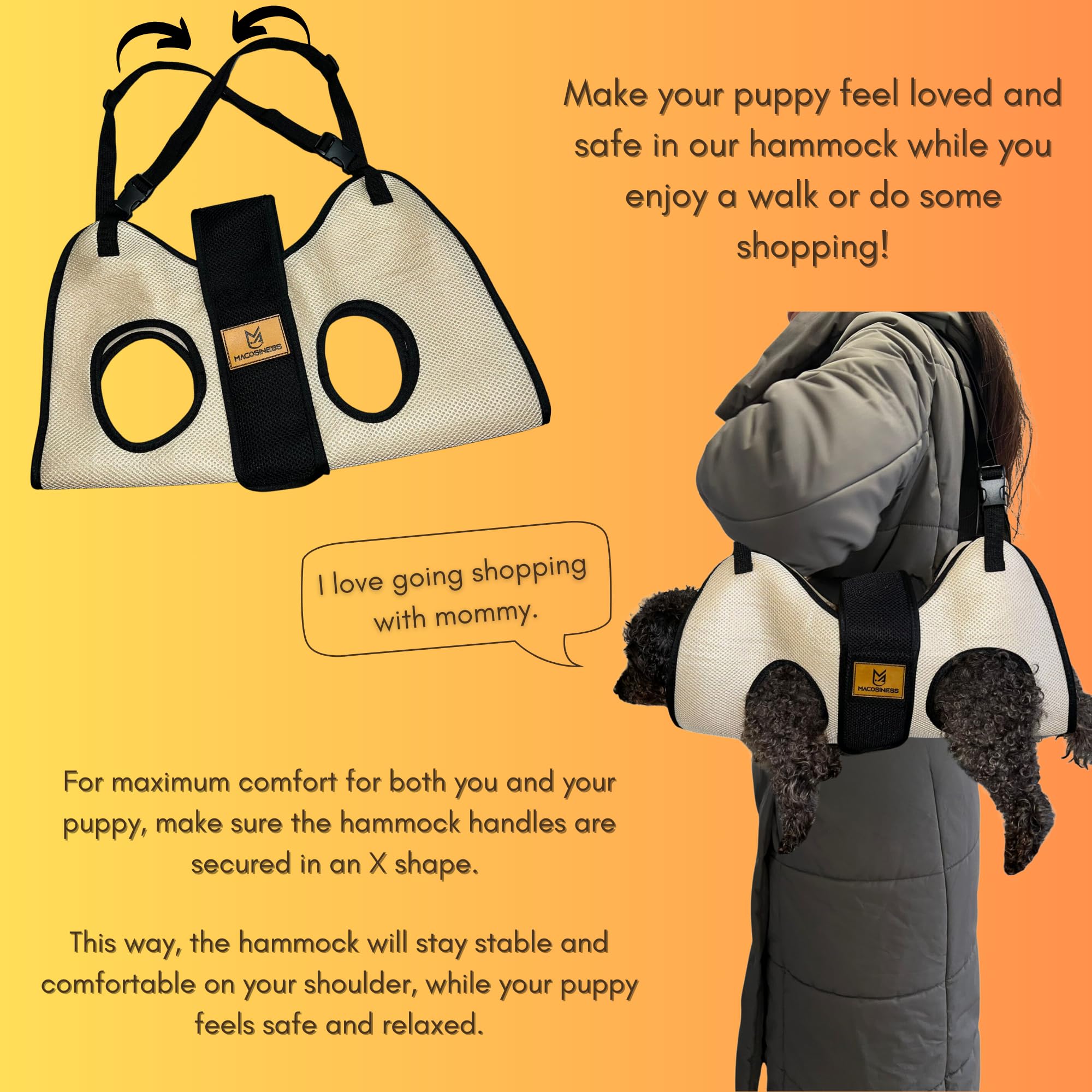 2025 2-In-1 - Dog Grooming Hammock - Dog Sling - Dog Grooming Harness - Dog Slings For Small Dogs - Dog Hammock For Nail Trim -