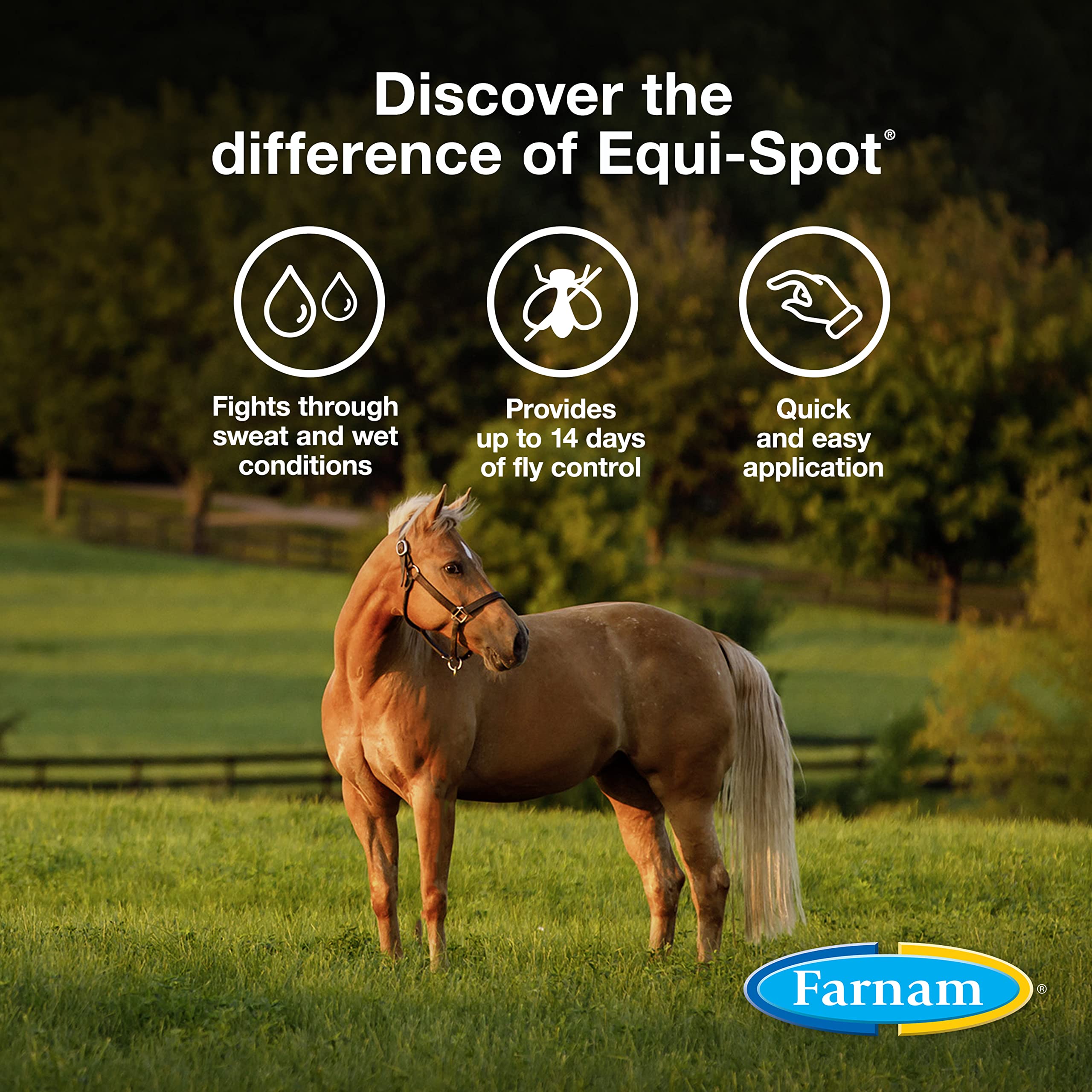 Farnam EQUI-SPOT Spot-on Protection for Horses 6 Week Supply 0.34 Fl Oz