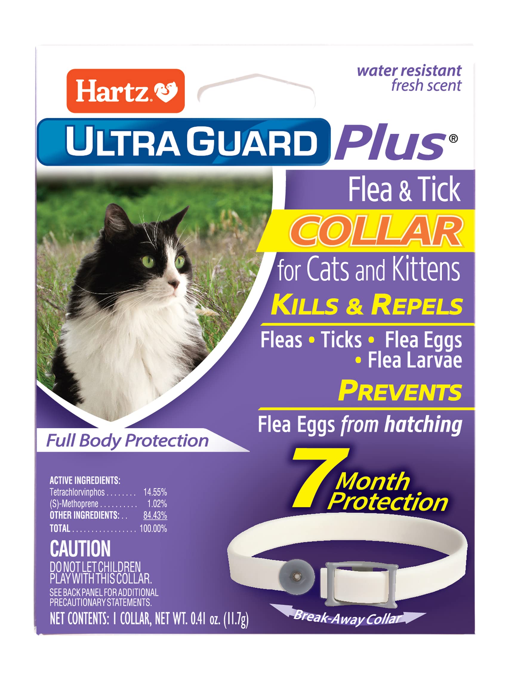 Hartz Ultraguard Plus Water Resistant 7 Month Protection Breakaway Flea & Tick Collar For Cats (3270094268)