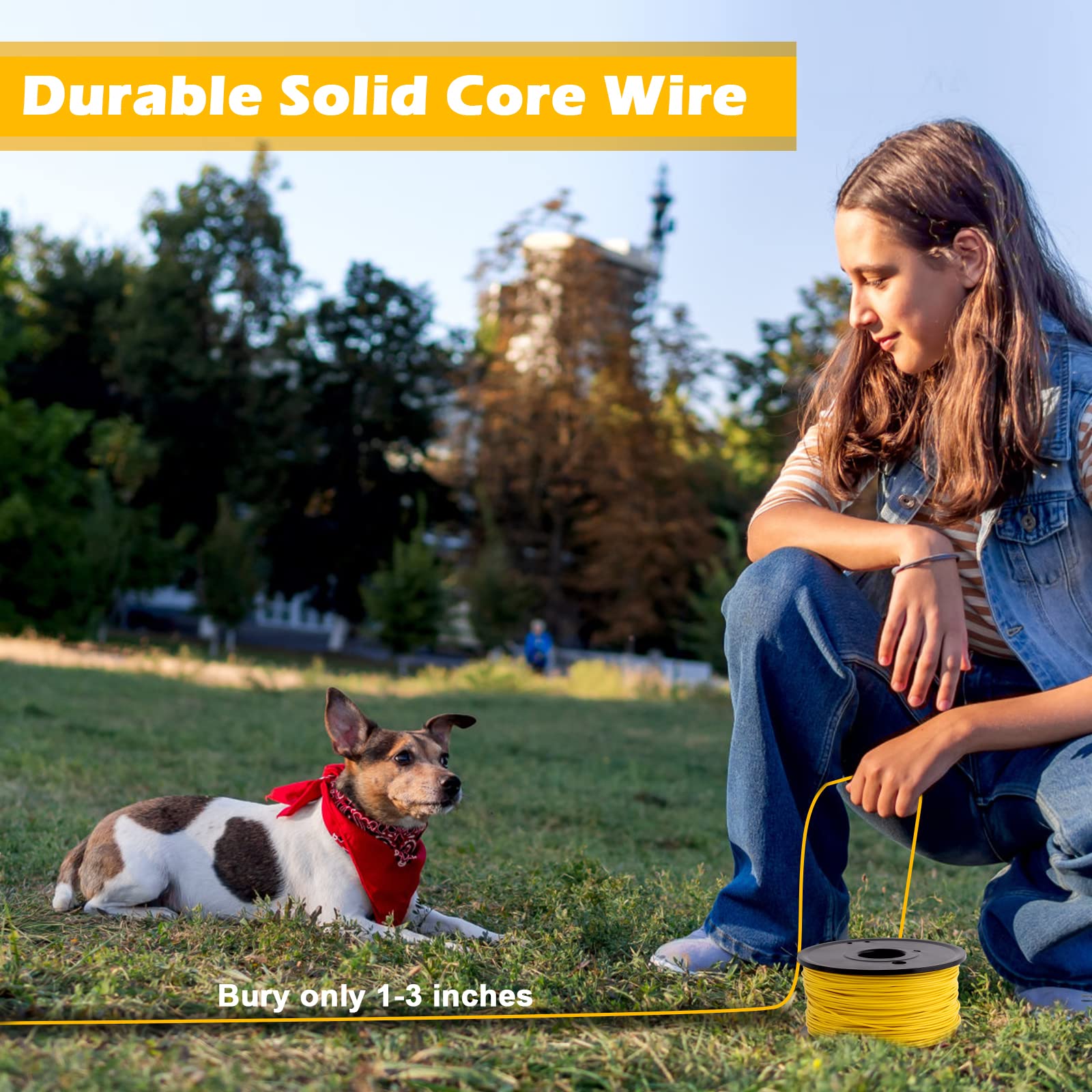 Tresson Underground Dog Fence Wire,Boundary 500 Feet Compatible For Pet System Wireless,Electric Dog Boundary Wire, For Pet Safe