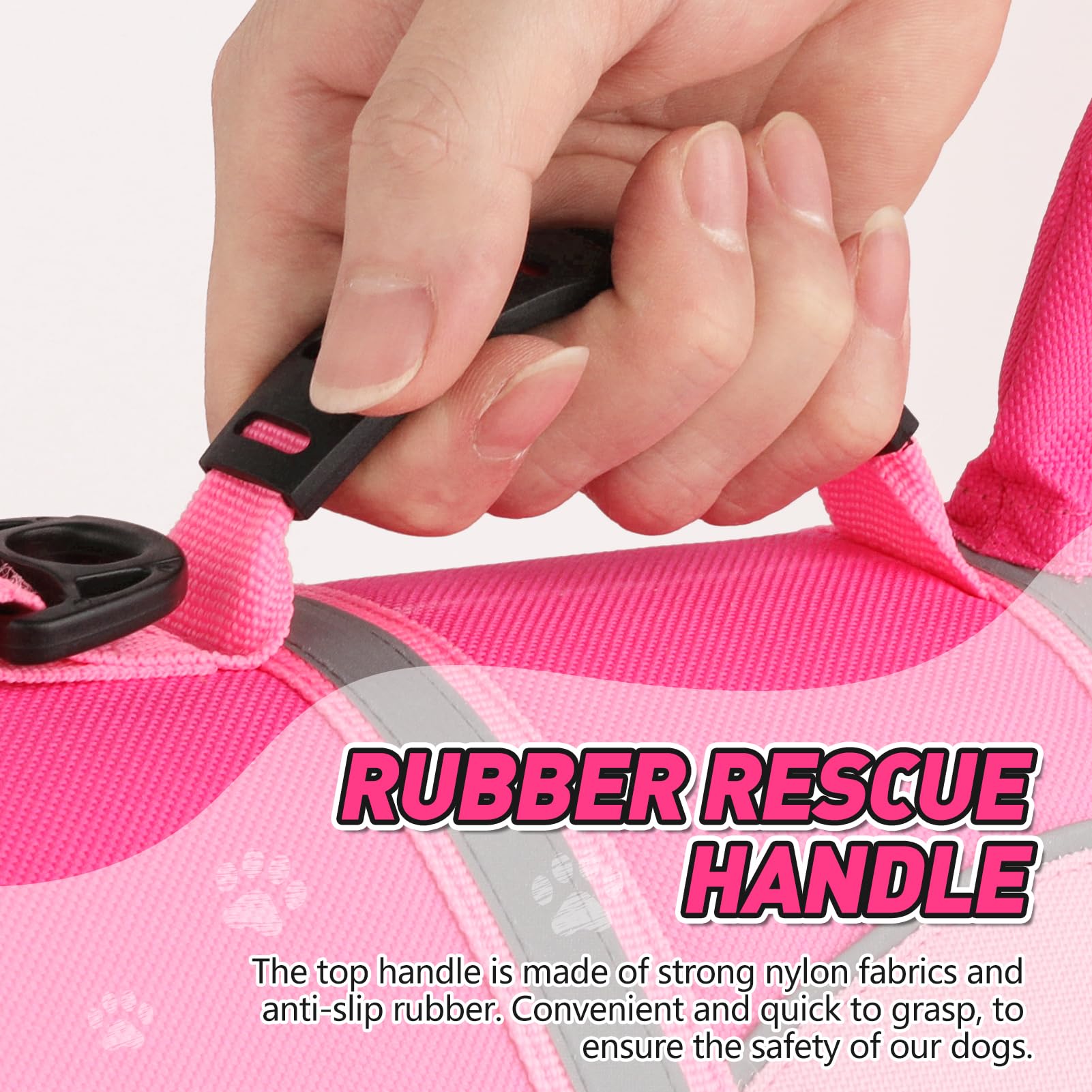 Doglay Ripstop Shark Dog Jacket With Superior Buoyancy And Rescue Handle, Adjustable Dog Vest For Swimming And Boating, Pet Flot