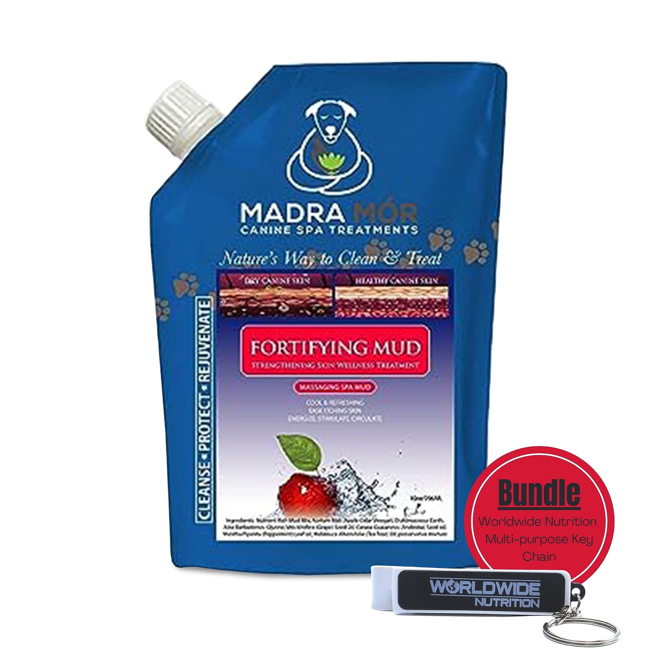 Worldwide Nutrition Bundle: Madra Mor Fortifying Mud - Dog Essentials Mud Bath, Dog Grooming, Dry Skin for Dogs Treatment, Dog C