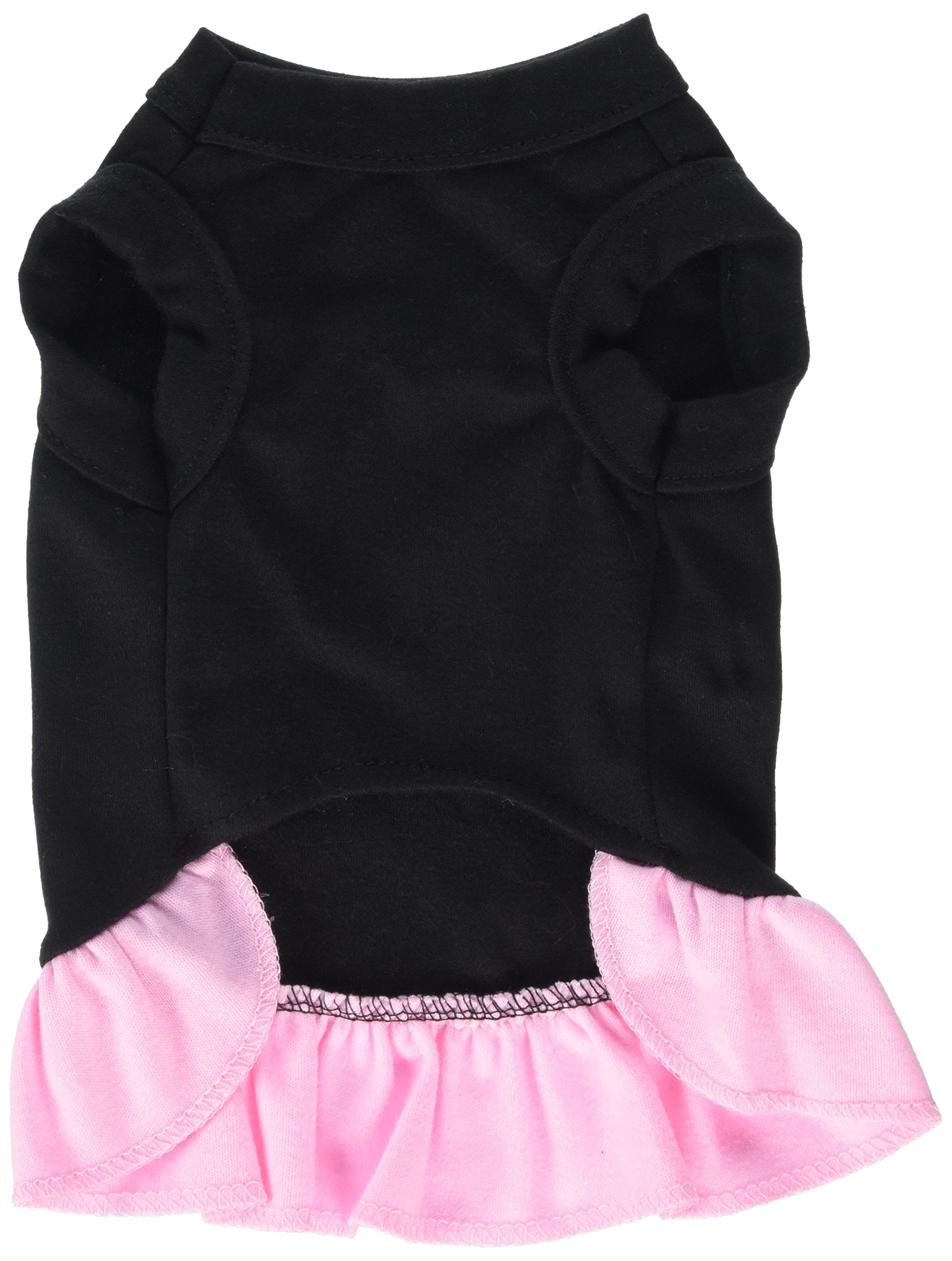 Dog Dress, Dog Dress, Screen Printed, &quot;Aberdoggie & Fetch UK&quot; Black W/Light Pink SM (3-6 lbs.)