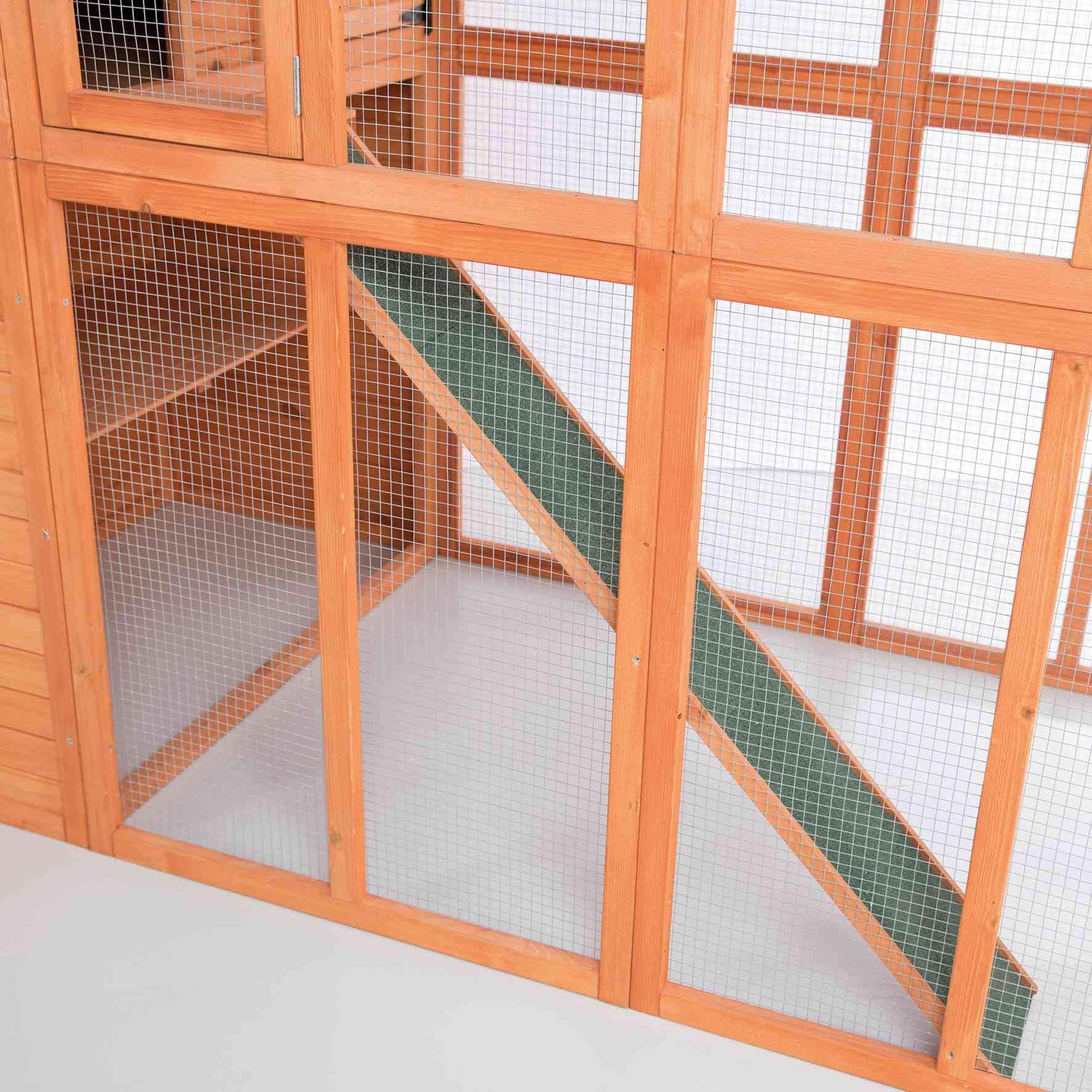 Trixie Pet Products Wooden Outdoor Cat Run, Glazed Pine