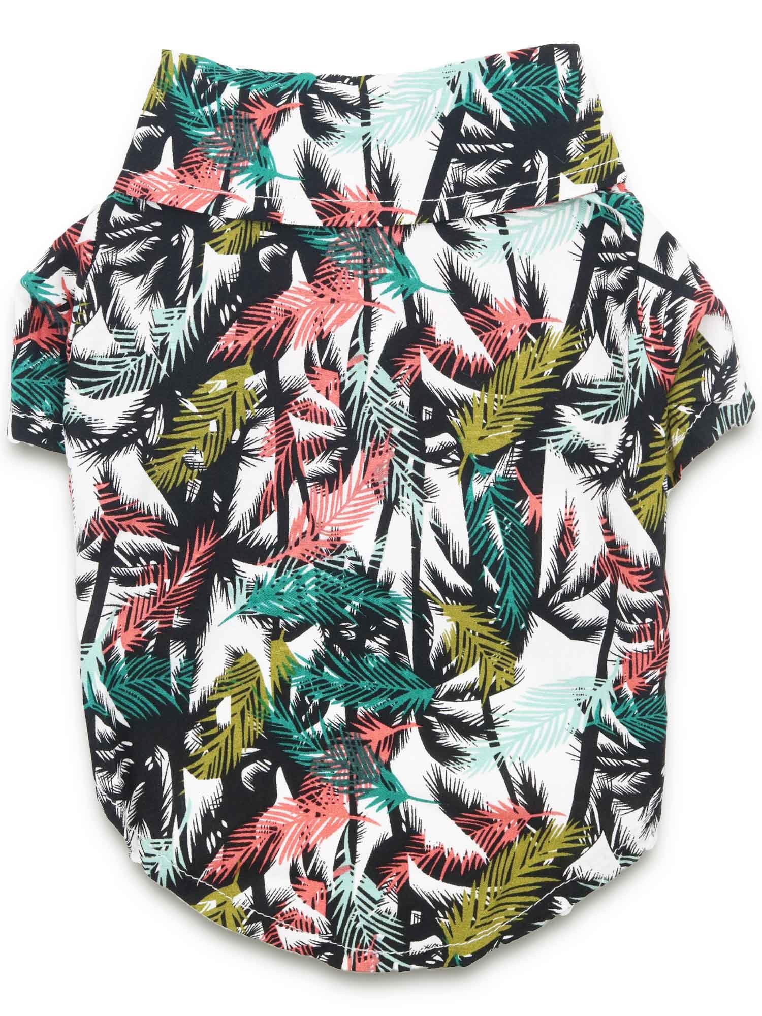 Droolingdog Small Dog Hawaiian Shirt Dog Hawaii Summer T-Shirt Beach Shirt For Small Dogs, Small