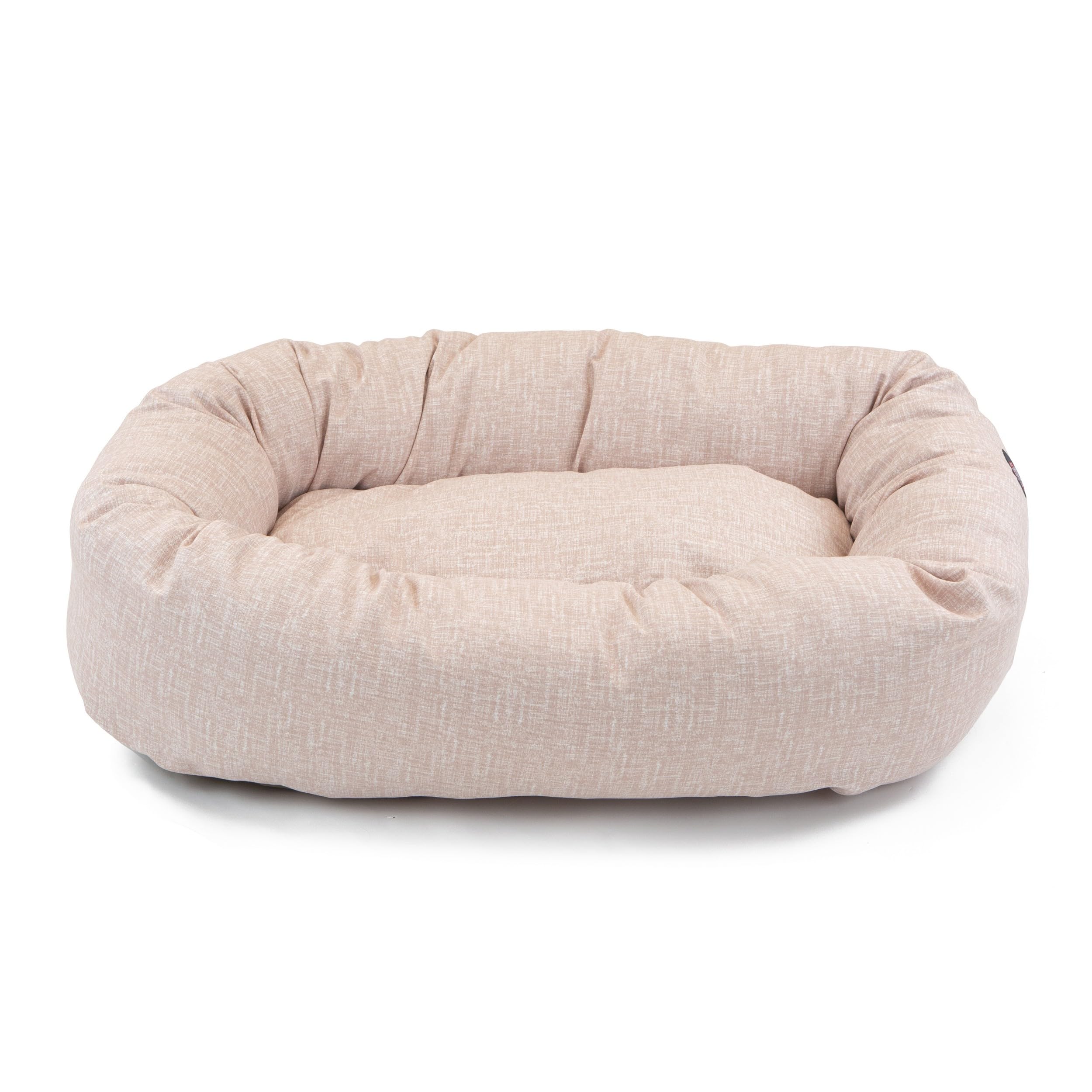 Majestic Pet 40 Inch Bagel Calming Dog Bed - Washable, Cozy Soft Round With Spine Support - Fluffy Donut 40x29x9 Inch for Large