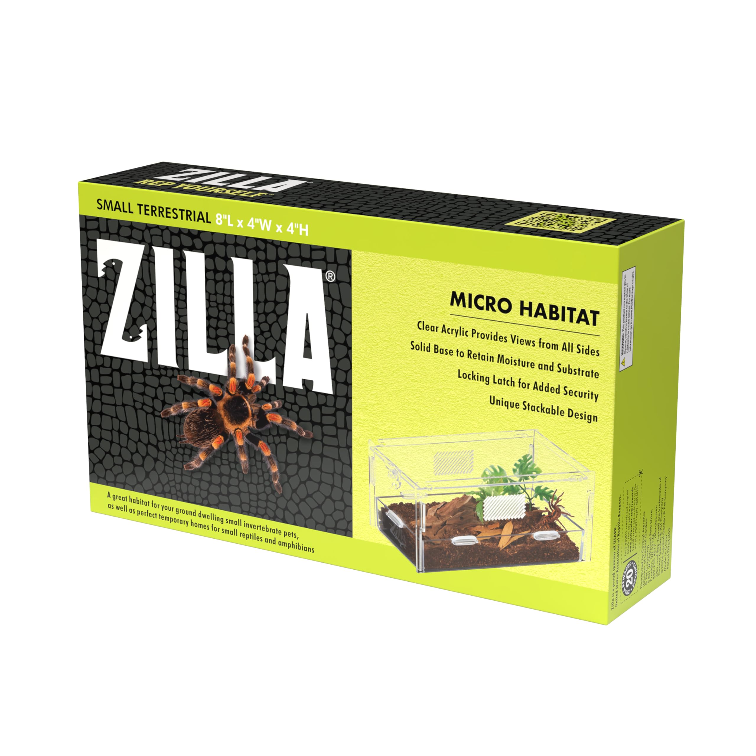 Zilla Micro Habitat Terrariums with Locking Latch Terrestrial, Small