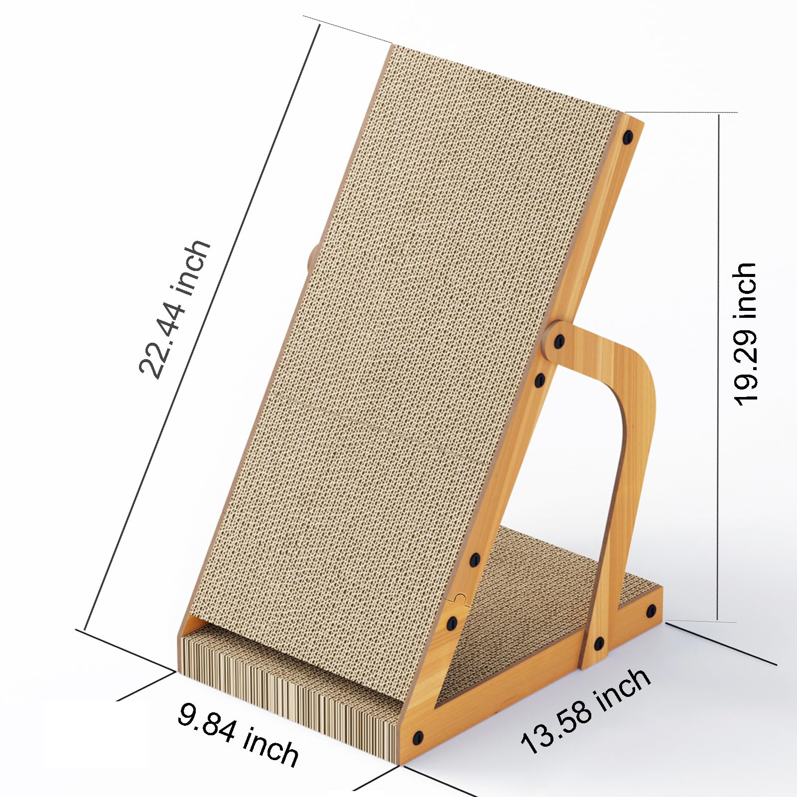 Uuig Cat Scratcher, Cardboard Cat Scratchers For Indoor Cats, 22.4 X 9.8 Inches Cat Scratching Board, Ramp L Shape Cat Scratch P