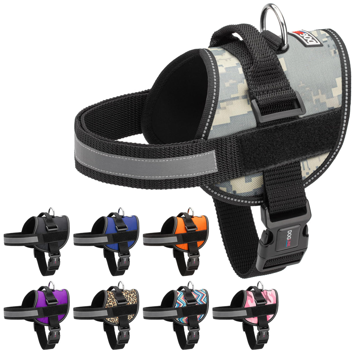 Dogline Dog Harness, Reflective No-Pull Adjustable Vest With Handle For Walking, Training, Breathable, No - Choke Harness For Sm