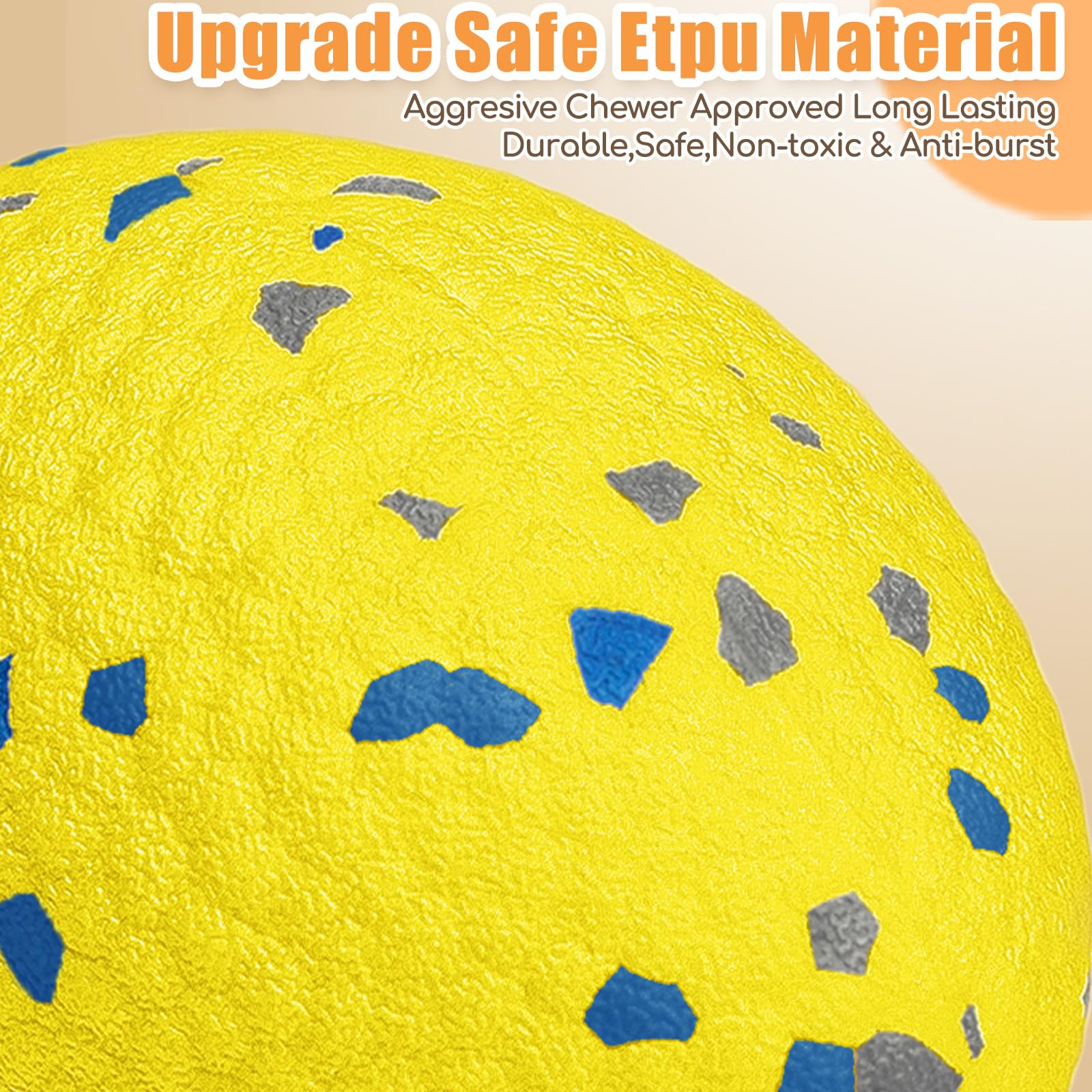 Moonorange 4.72'' Indestructible Large Rugby Balls For Aggressive Chewers Durable Olive Bouncy Interactive Football Toy For Dogs