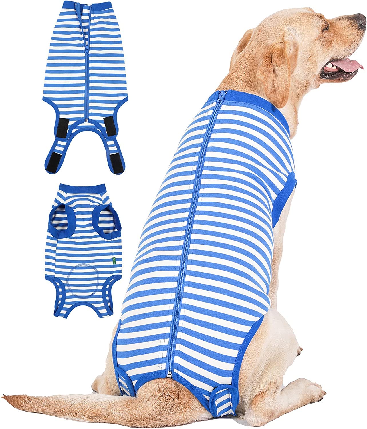 Sychien Dog Surgery Recovery Female Spay Suit, Surgeial Recovery Onesie For Xxx-Large Female Spaying Recovery,Blue 3Xl