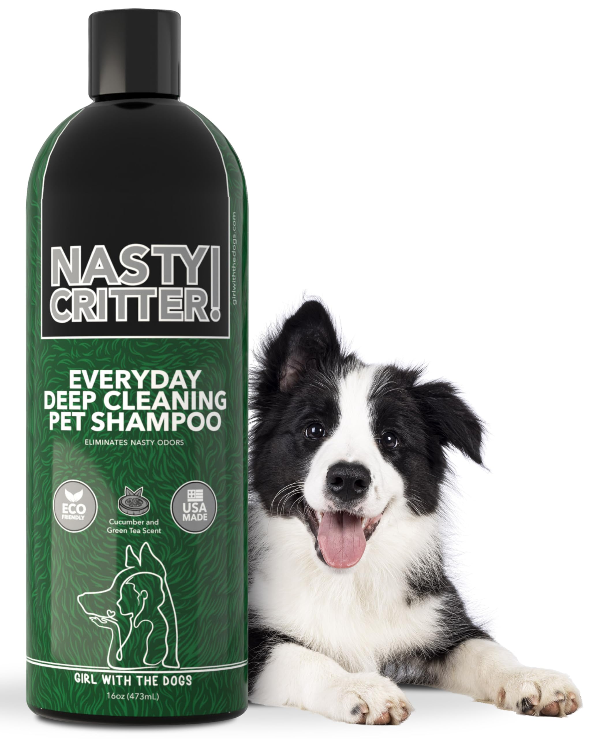 Nasty Critter! By Girl With The Dogs - Everyday Deep Cleaning Dog Shampoo 16 Oz, Made In Usa 8 Wks+