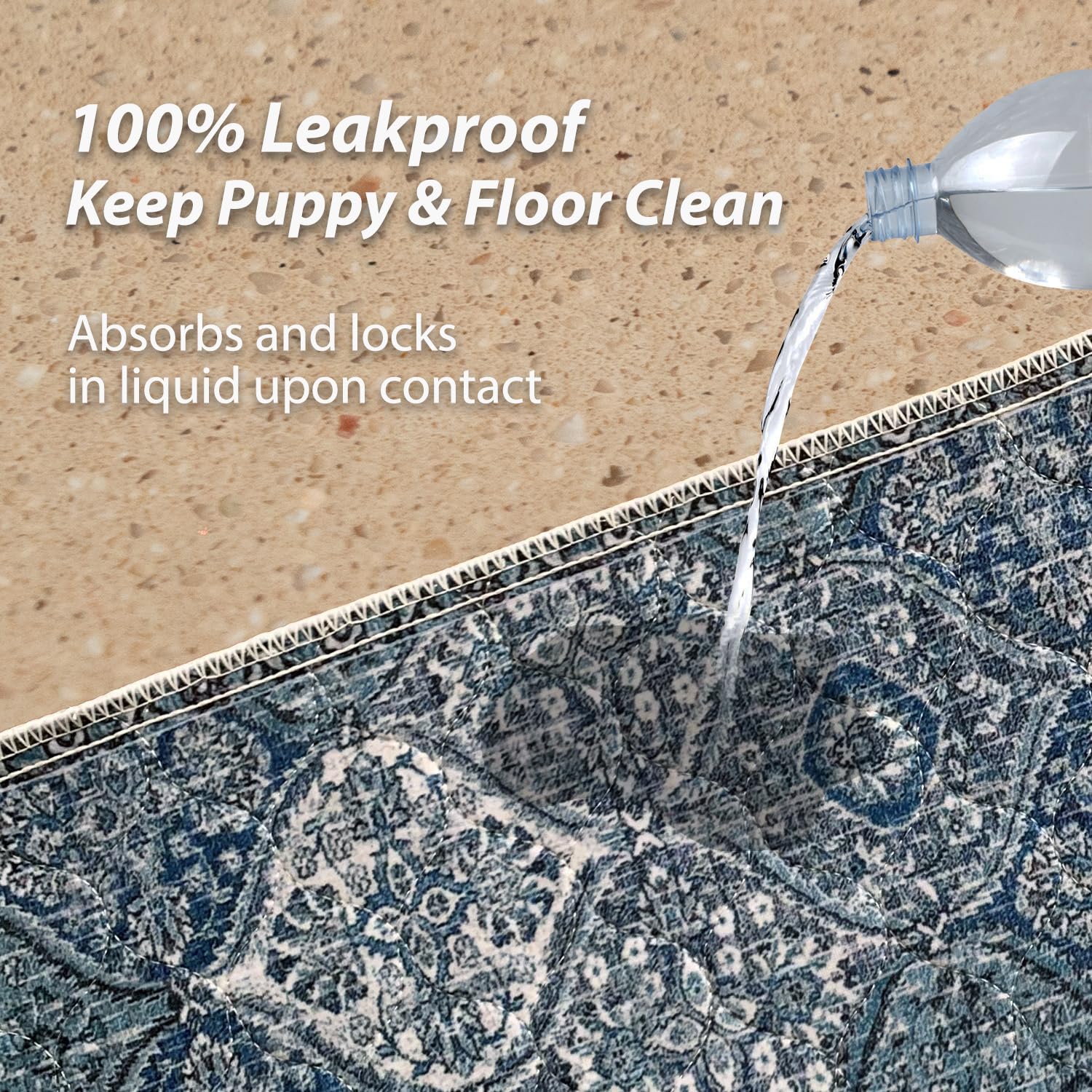 Nunubaby Washable Pee Pads For Dogs, Stylish, Non-Slip And Leak-Proof Pee Pads. Reusable Potty Pads For Dogs For Crates And Floo