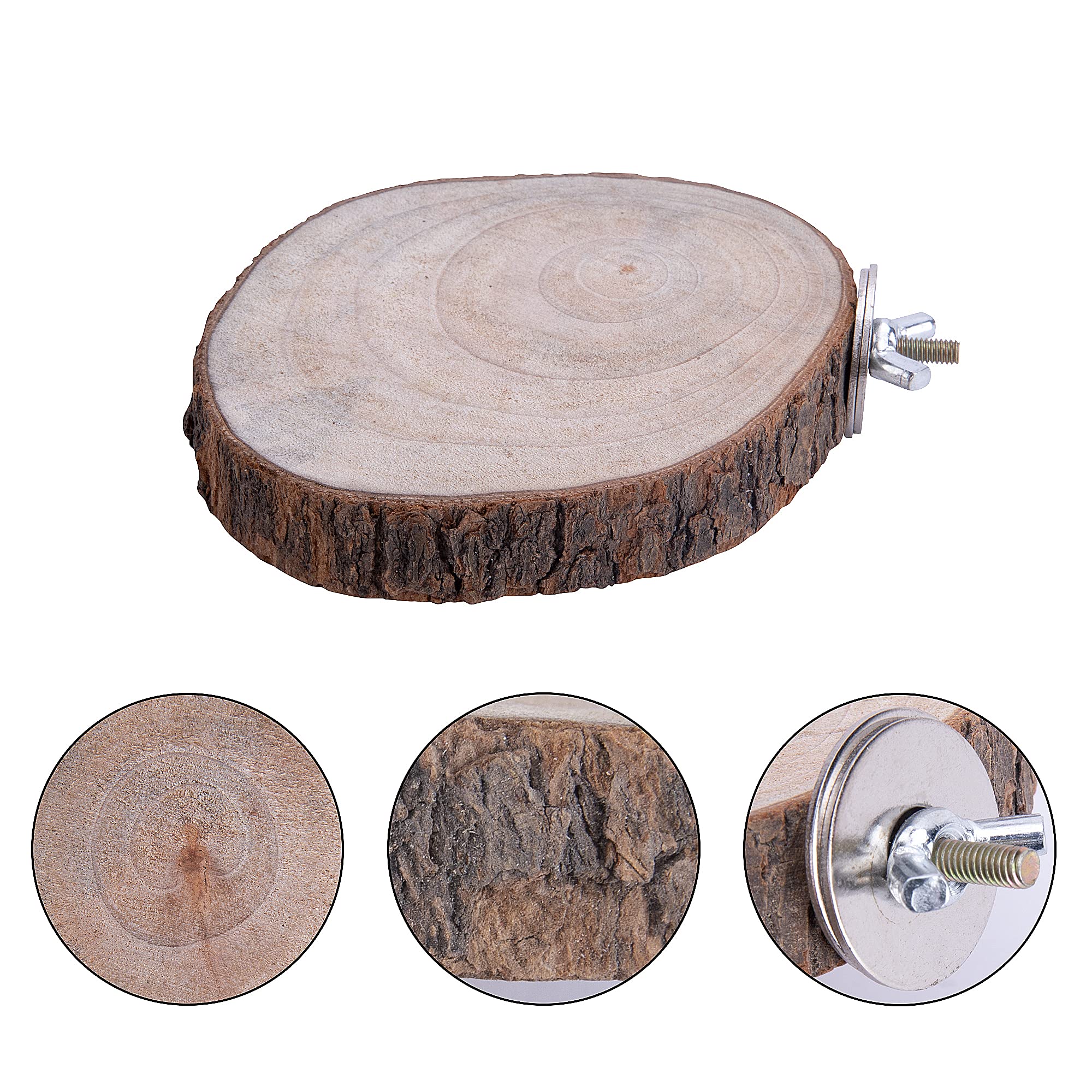 Deloky 8 Pcs Natural Wood Bird Perch Stand-Wooden Parrot Perch Stand-Perch Platform Cage Accessories For Parrotlets Budgies Cockatiels Parakeets Lovebirds