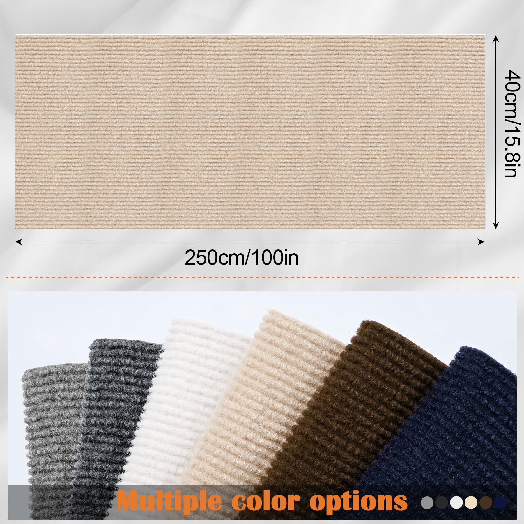 Inchoco Cat Scratch Deterrent For Furniture - 100'' X 15.8'' Trimmable Self-Adhesive Cats Claws Scratch Pads, Diy Cat Climbing C