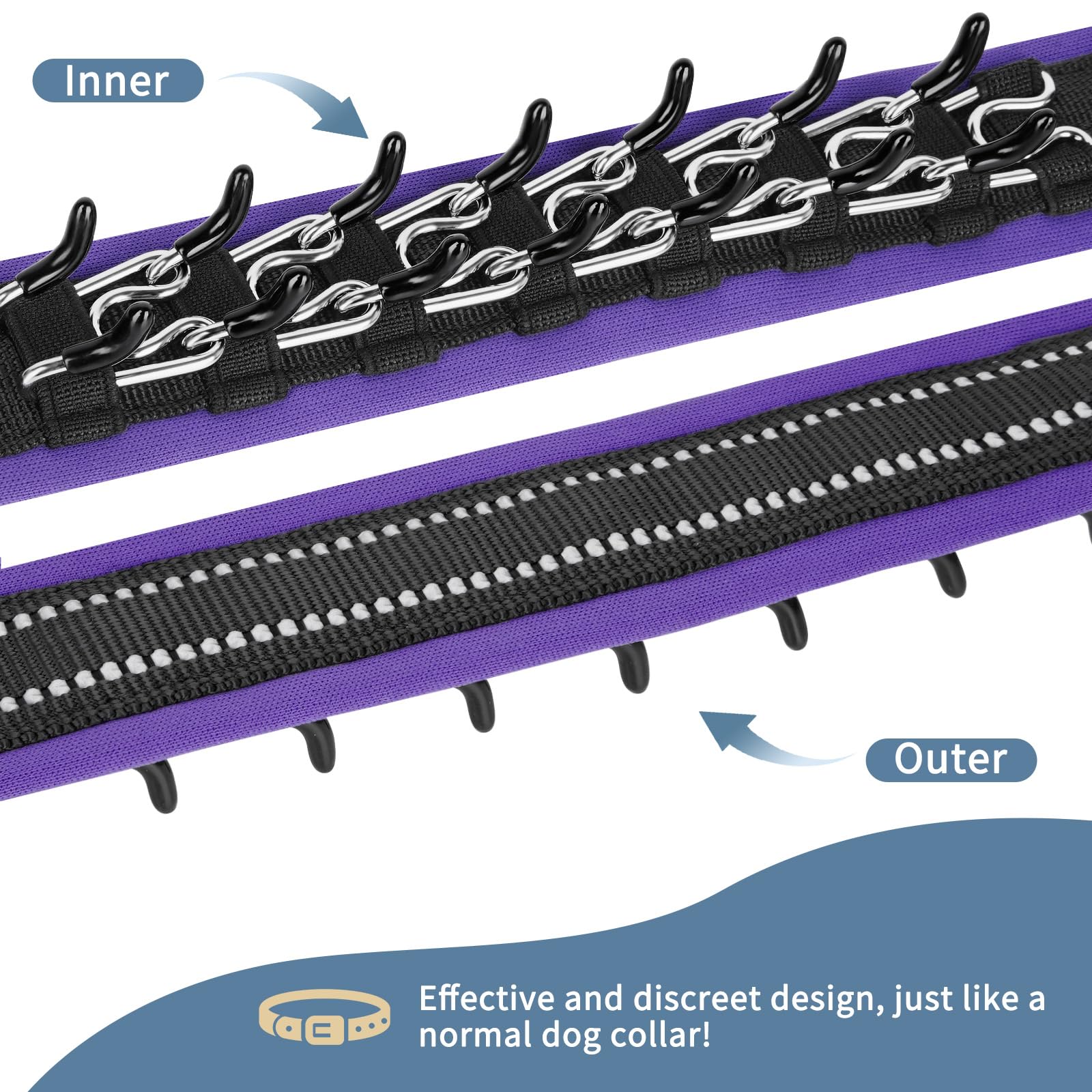 Mayerzon Martingale No Pull Collar For Medium Large Dogs, Patented Anti Pull Dog Collar With Buckle For Walking Training, With N