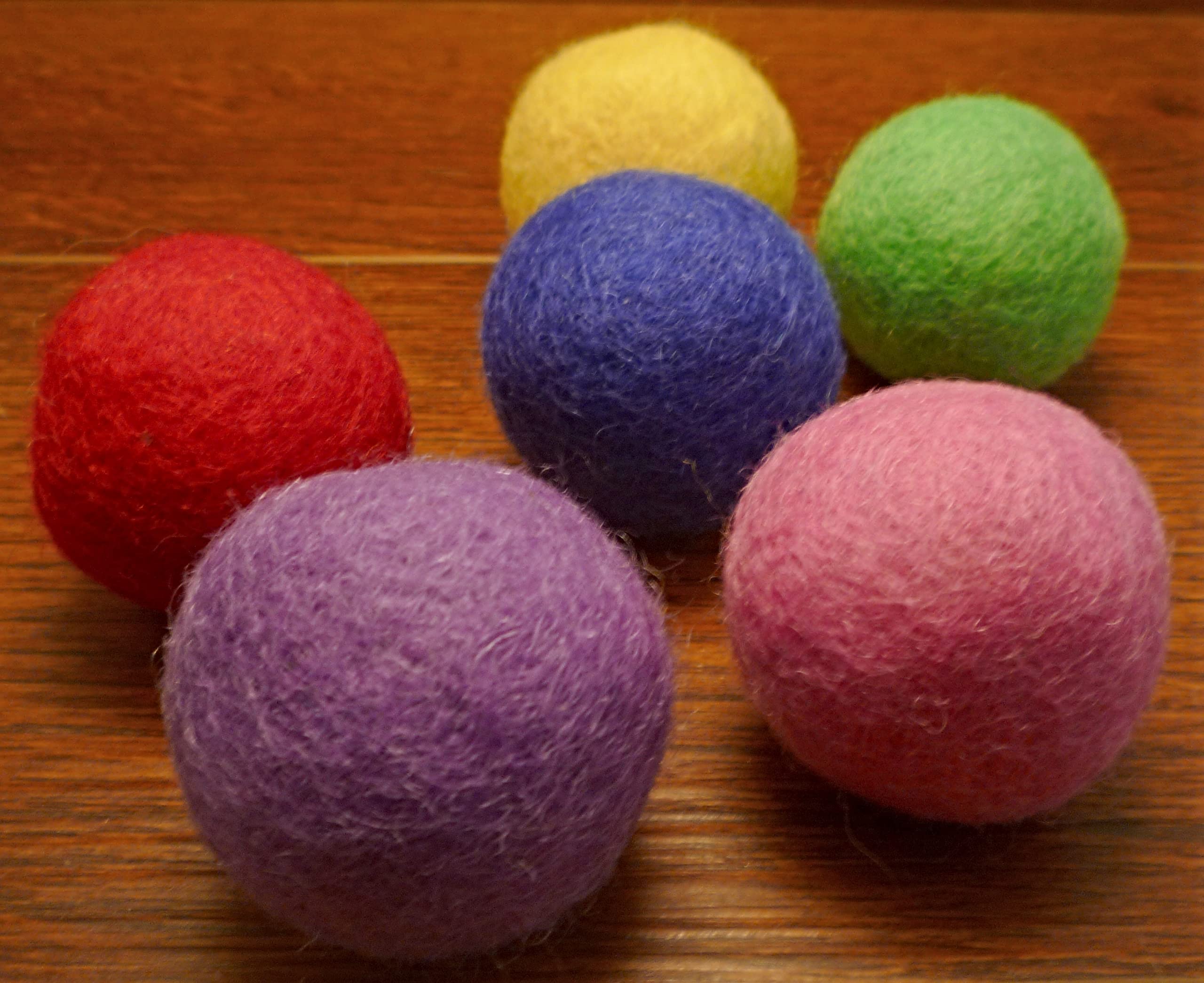 Earthtone Solutions Wool Cat Balls - Safe Silent Felt Ball Toys - Fun Colorful Soft Quiet Wool Kitty Toys - Unique For Cat Lovers - Hand Made In Nepal