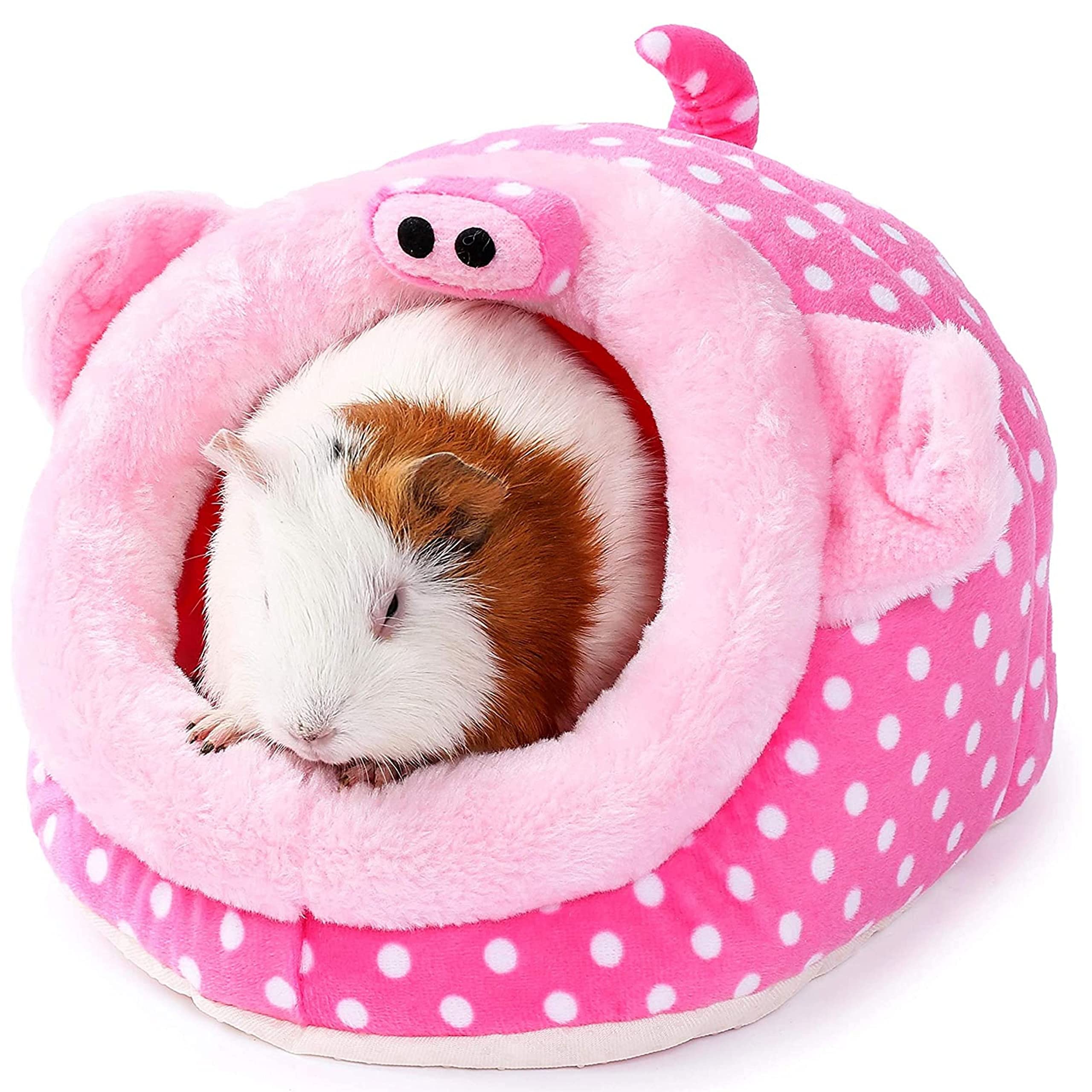 Janyoo Animal Bed Guinea Pig Accessories Cage Habitat Toy Hideout House Washable