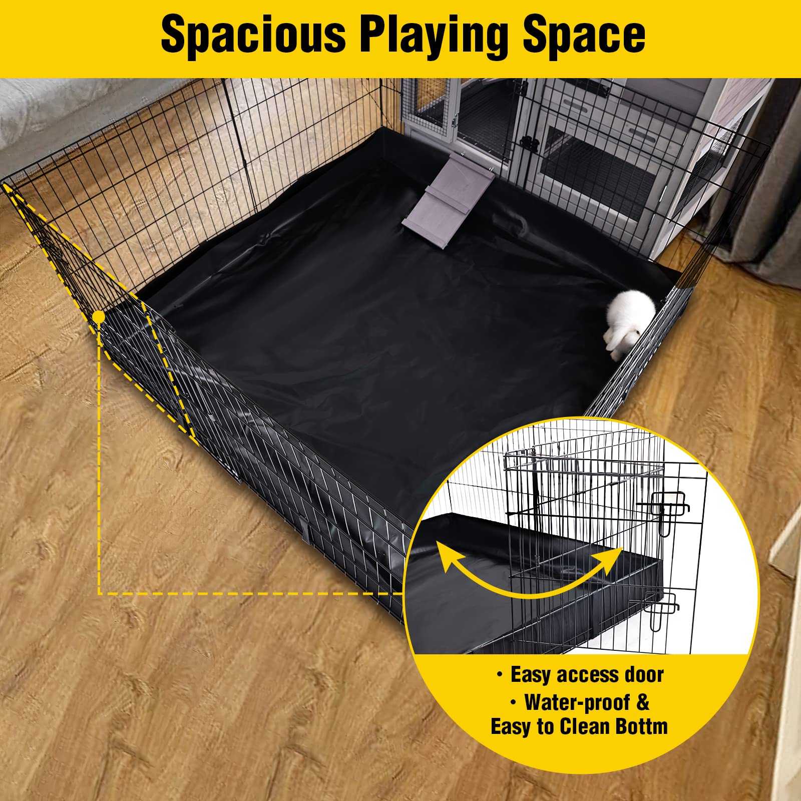 Pet Playpen, Small Animal Cage For Rabbits, Guinea Pigs, Ferret, Indoor Use
