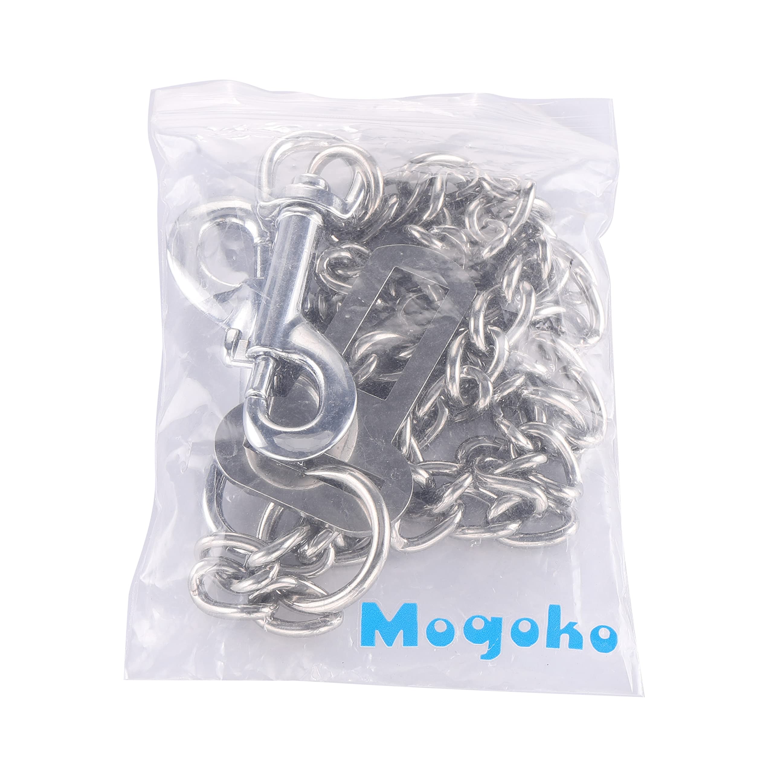 Mogoko Stainless Steel No Chew Dog Car Seat Belt, Pet Vehicle Safety Restraint Cable, Heavy Duty Big Canine Dog Car Leash Strap With Double Clip And Latch Attachment-33 Inch