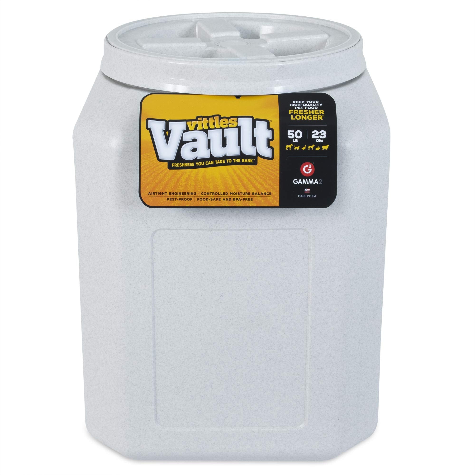 Gamma2 Vittles Vault Dog Food Storage Container, Up To 50 Pounds Dry Pet Food Storage, Made in USA